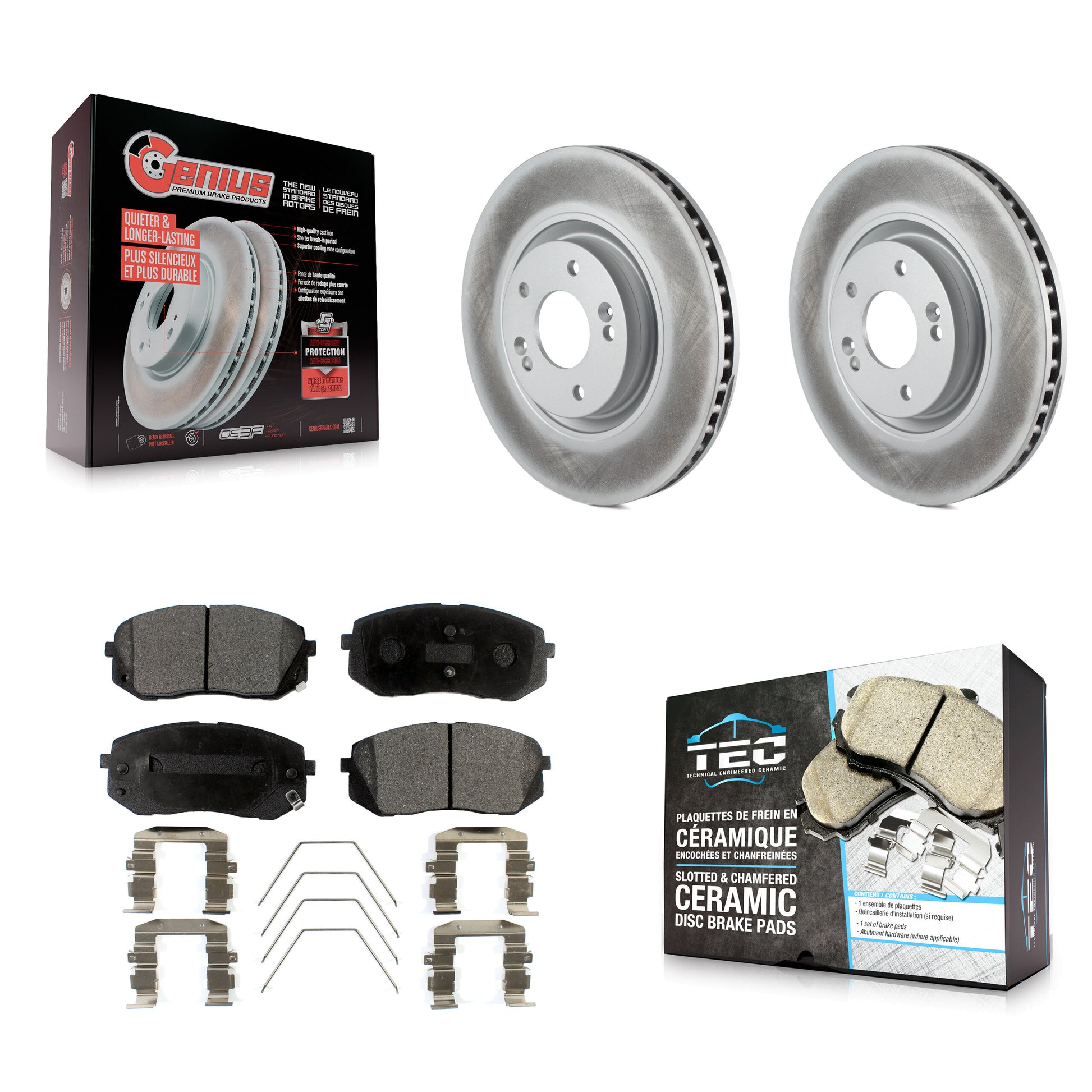 Transit Auto KGT-100490 Disc Brake Kit for 2016-2020 Kia Optima, Hyundai Sonata - Front