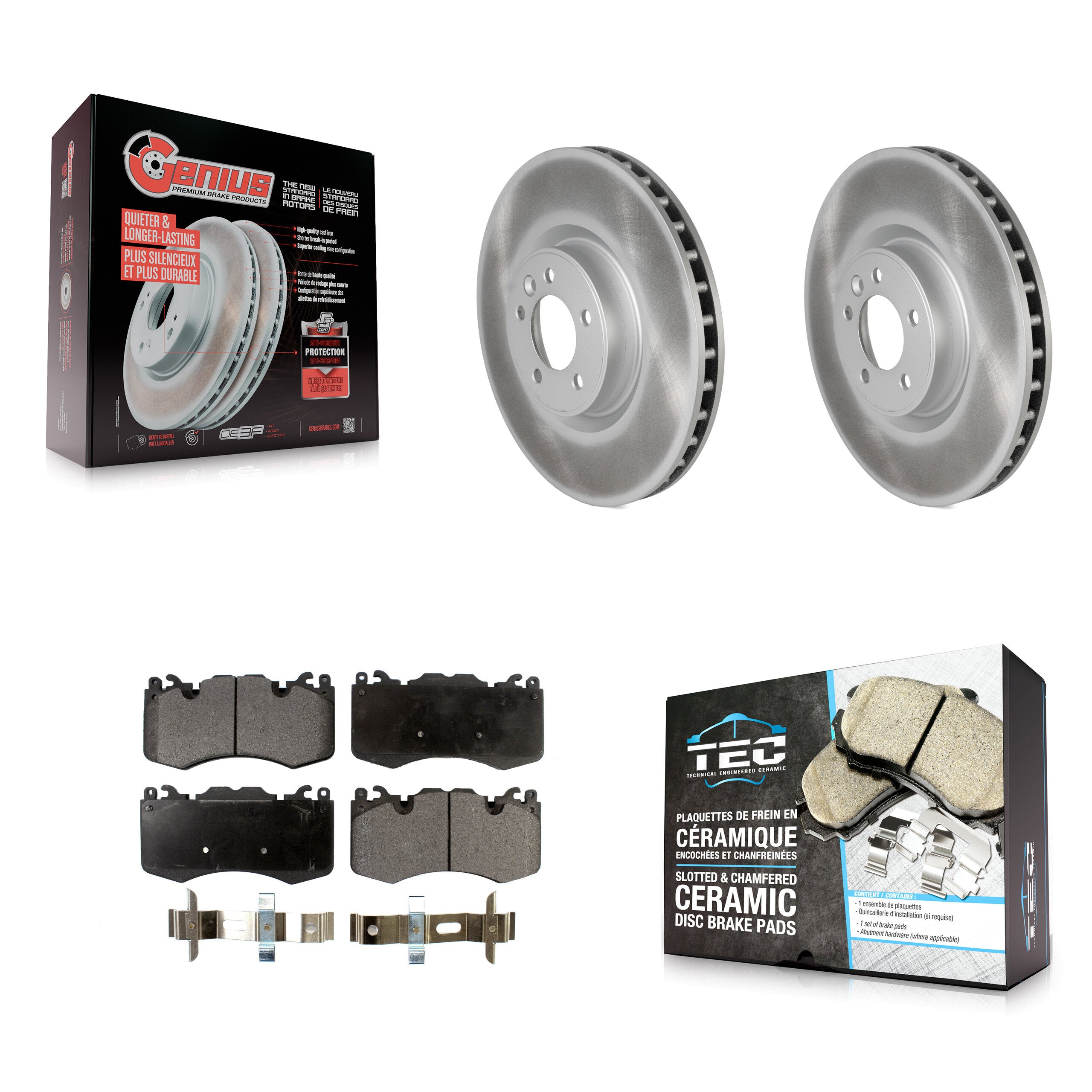 Transit Auto KGT-100492 Disc Brake Kit for 2010-2021 Land Rover Range Rover, Land Rover Range Rover Sport - Front