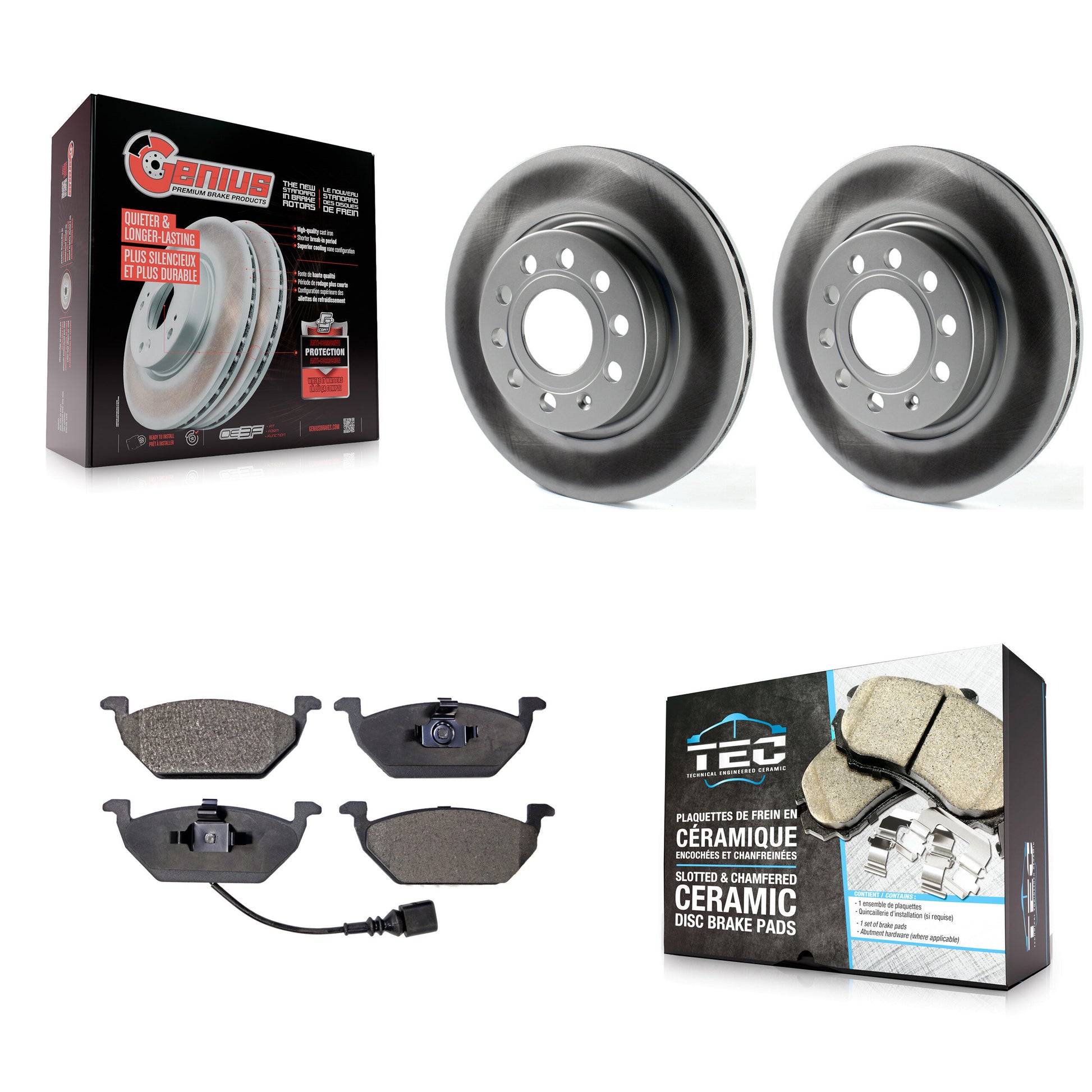 Transit Auto KGT-100494 Disc Brake Kit for 2011-2015 Volkswagen Jetta - Front