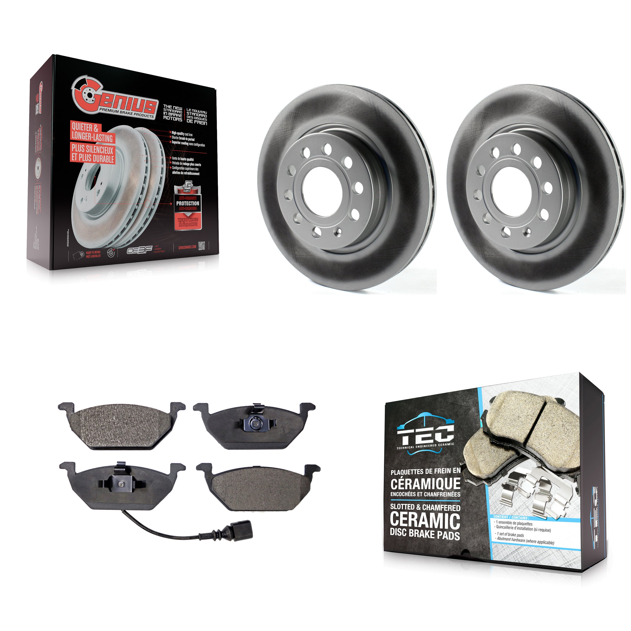 Transit Auto KGT-100494 Disc Brake Kit for 2011-2015 Volkswagen Jetta - Front
