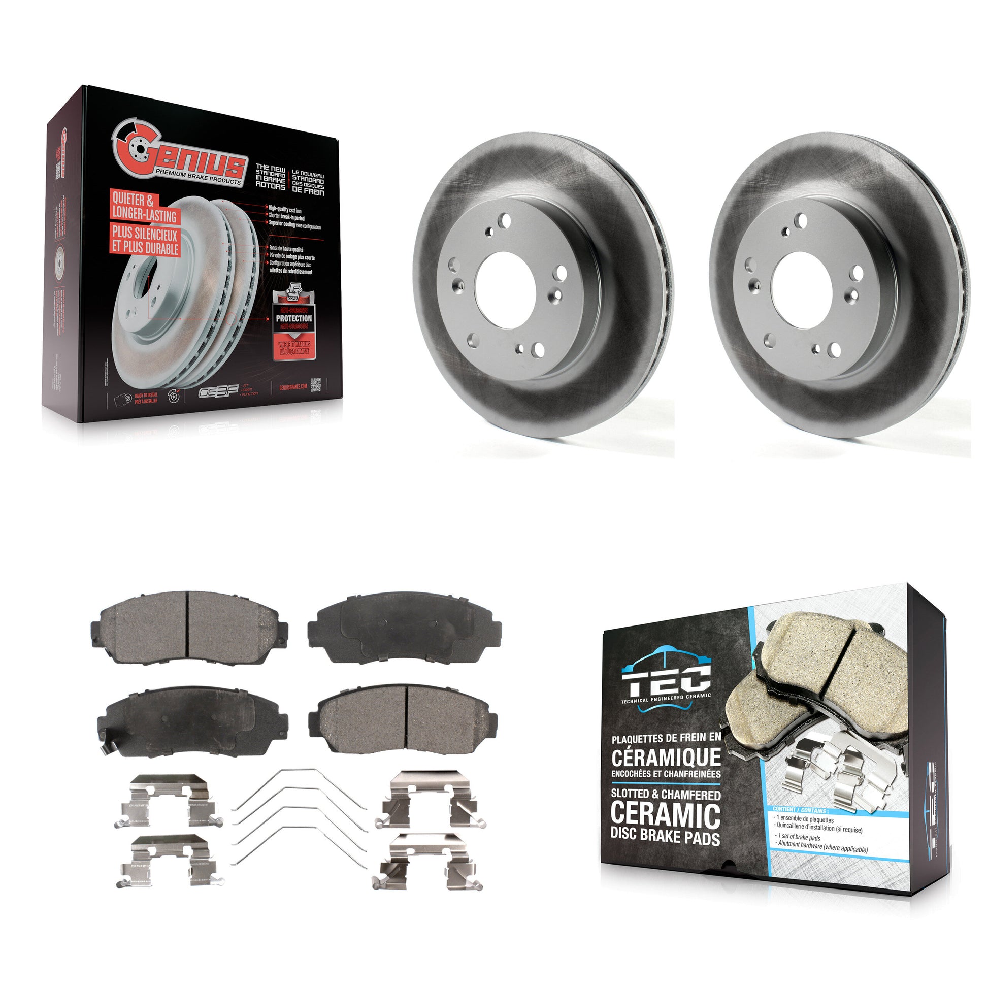 Transit Auto KGT-100501 Disc Brake Kit for 2015 Honda Civic - Front