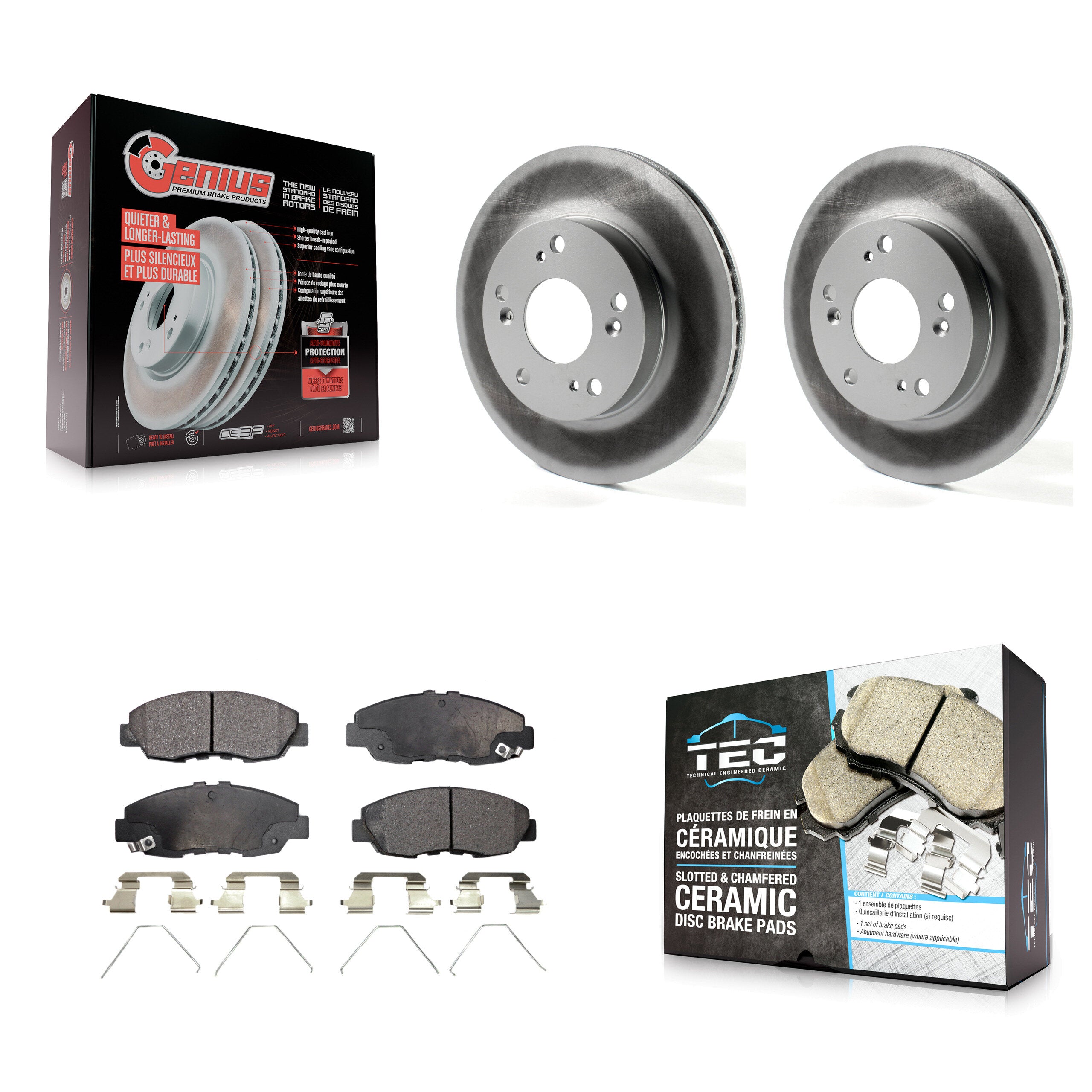 Transit Auto KGT-100502 Disc Brake Kit for 2012-2015 Honda Civic - Front