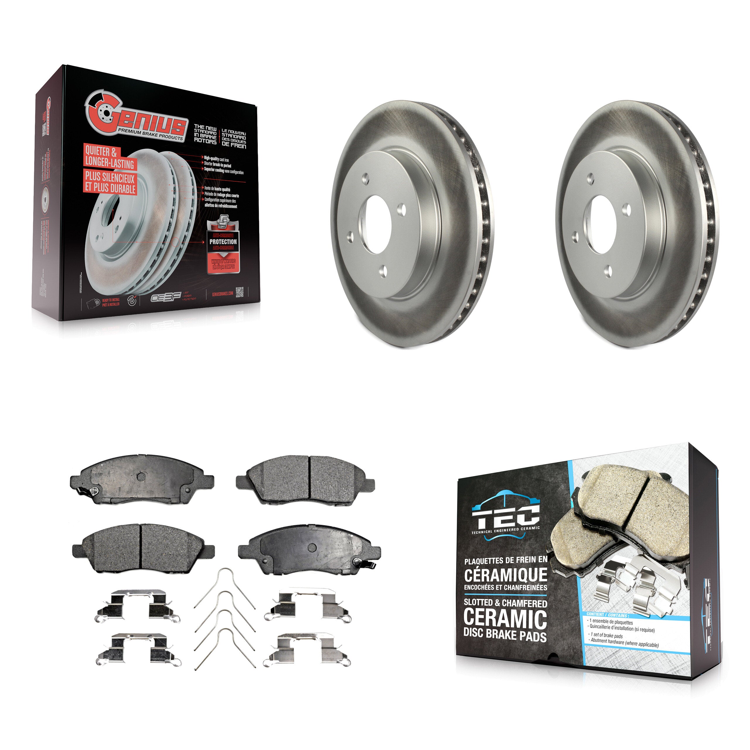 Transit Auto KGT-100507 Disc Brake Kit for 2012-2019 Nissan Micra, Nissan Versa Note, Nissan Versa - Front
