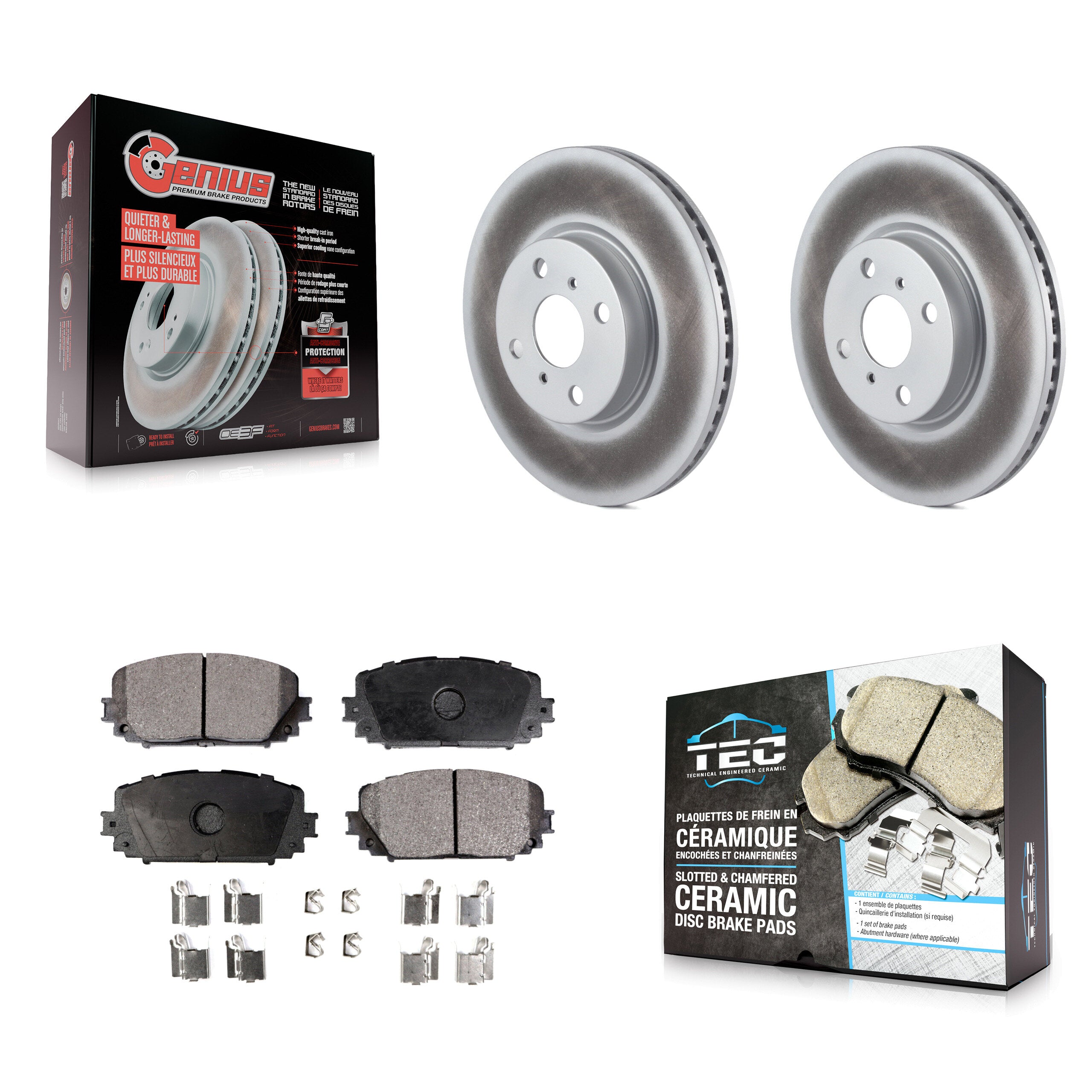 Transit Auto KGT-100508 Disc Brake Kit for 2012-2018 Toyota Yaris - Front