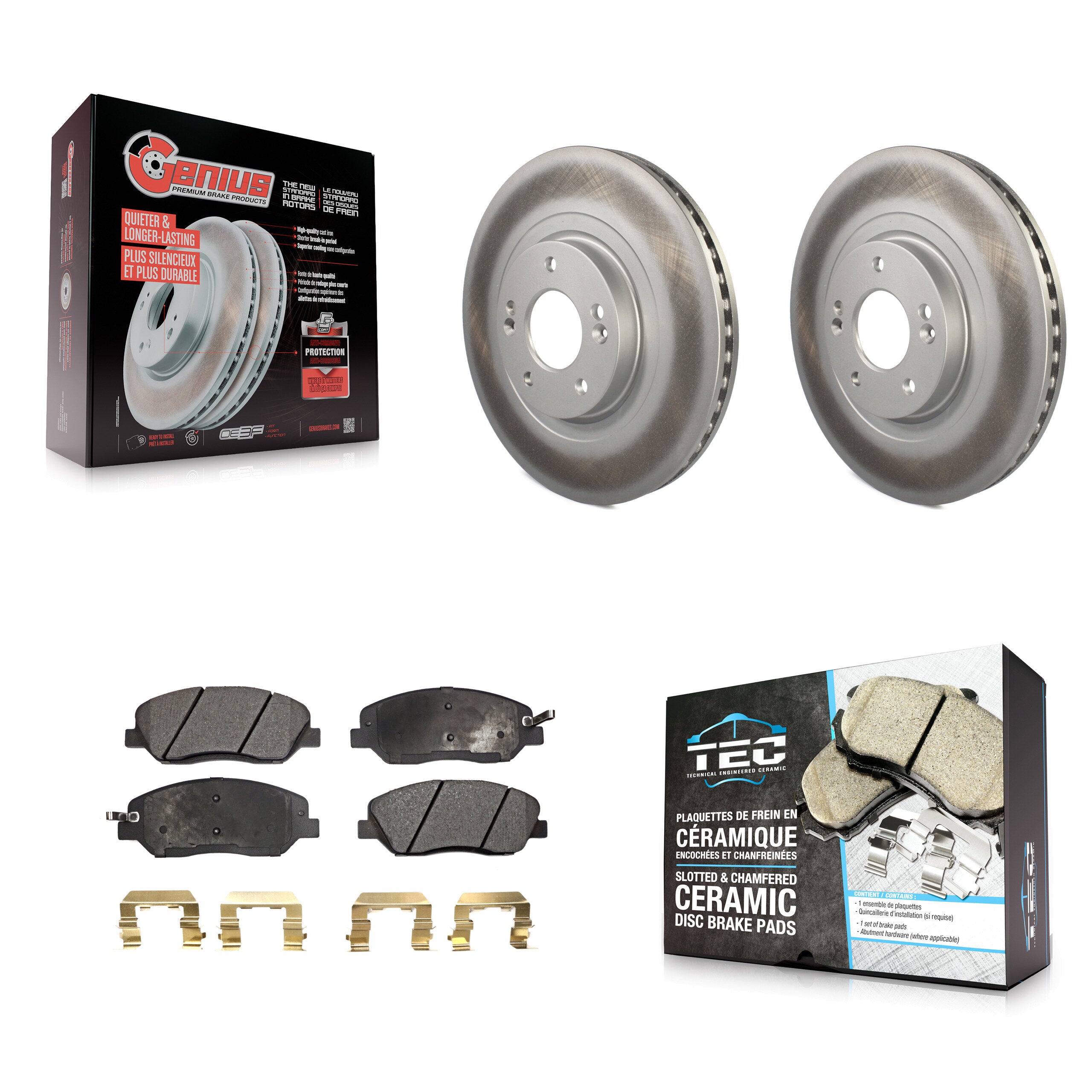 Transit Auto KGT-100512 Disc Brake Kit for 2013-2016 Hyundai Santa Fe, Hyundai Santa Fe XL - Front