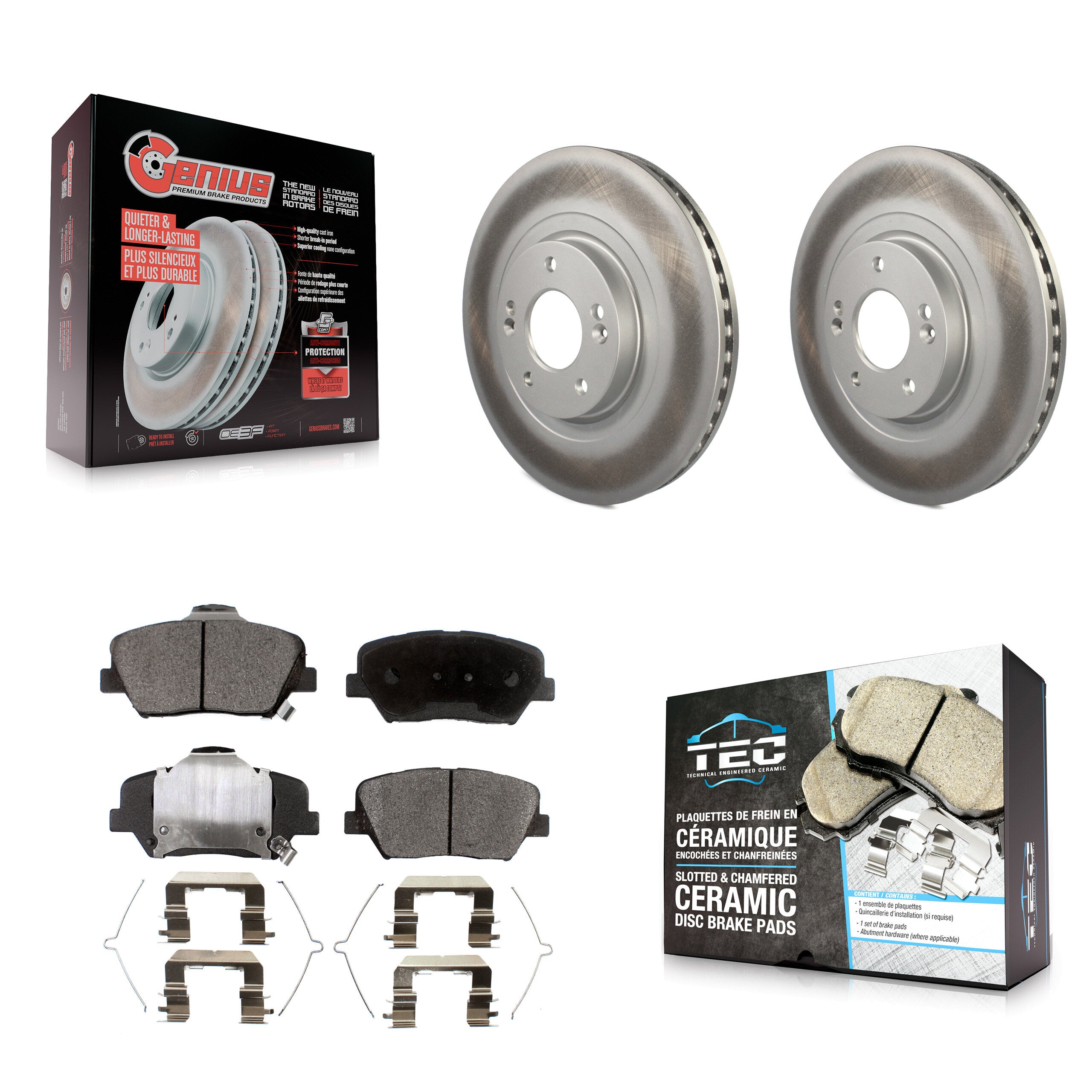 Transit Auto KGT-100514 Disc Brake Kit for 2016-2020 Hyundai Santa Fe Sport, Kia Sorento - Front