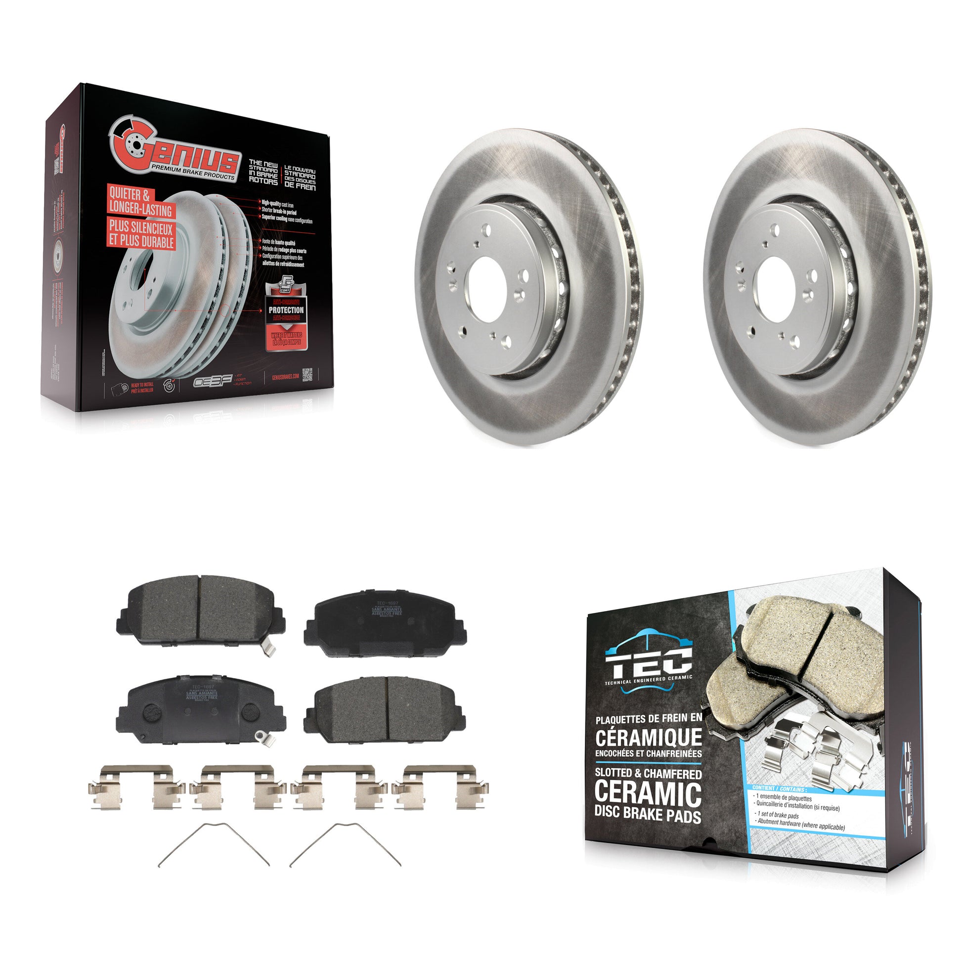 Transit Auto KGT-100518 Disc Brake Kit for 2013-2018 Acura ILX, Acura RDX - Front