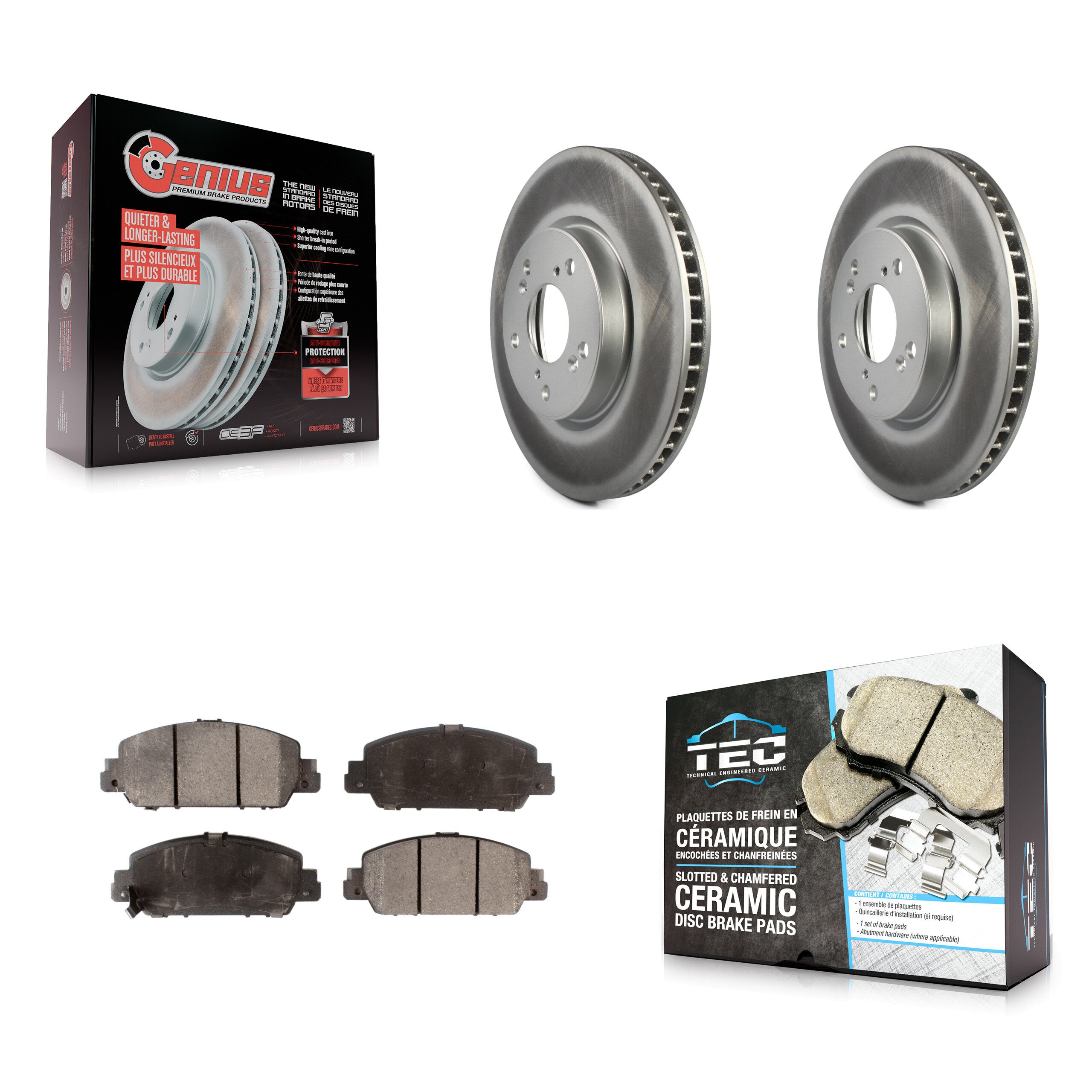 Transit Auto KGT-100519 Disc Brake Kit for 2013-2024 Honda Accord - Front