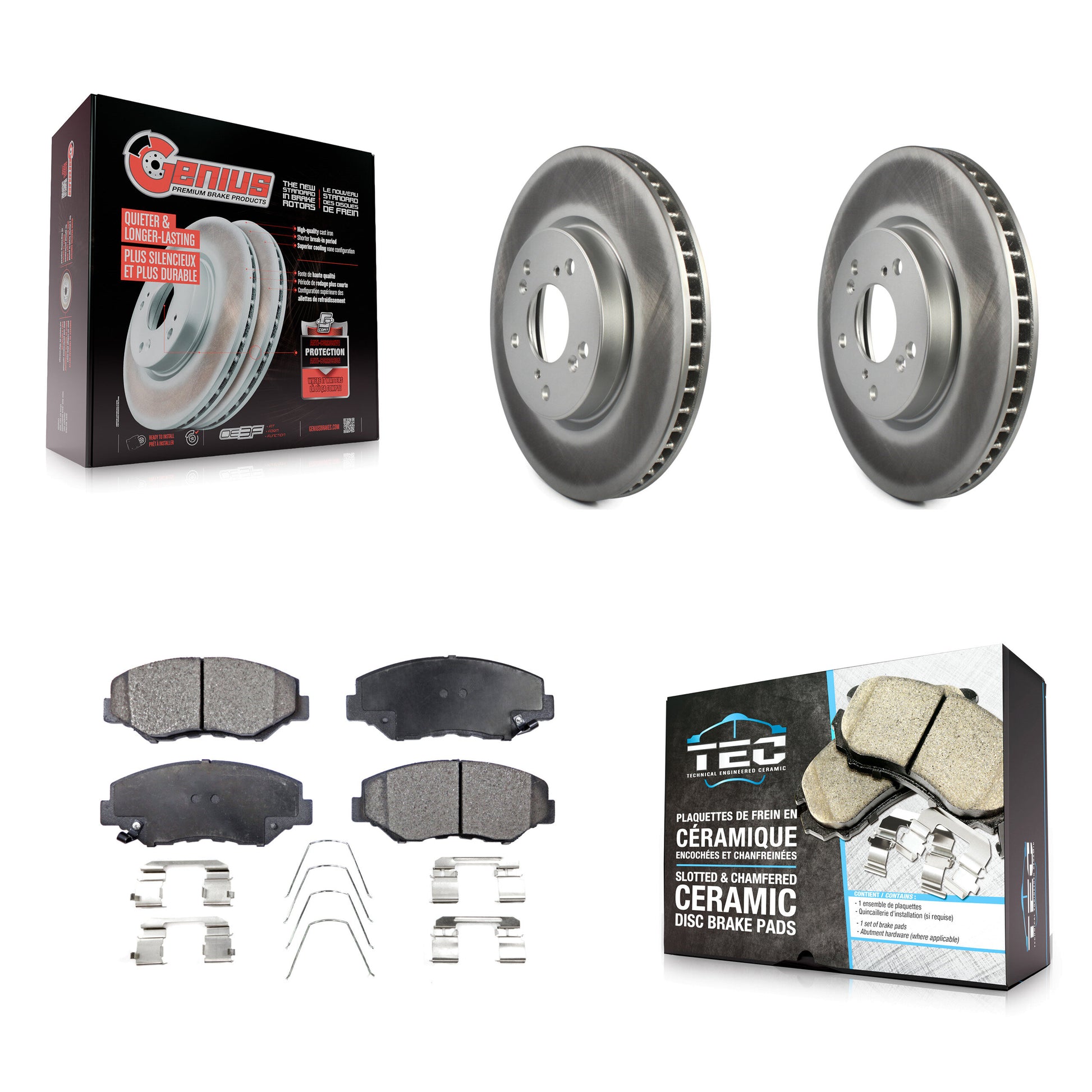 Transit Auto KGT-100520 Disc Brake Kit for 2015 Honda Civic - Front