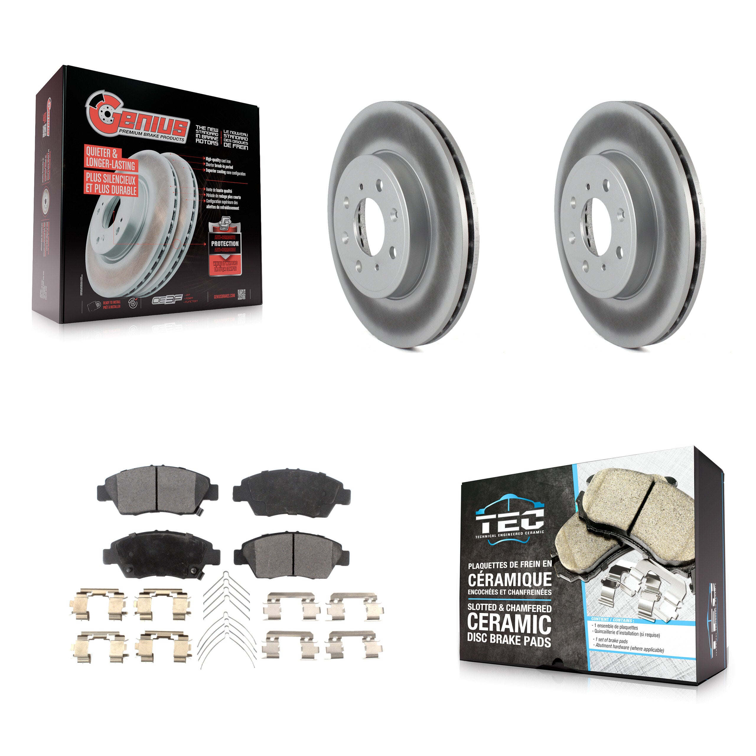 Transit Auto KGT-100531 Disc Brake Kit for 2015-2020 Honda Fit - Front