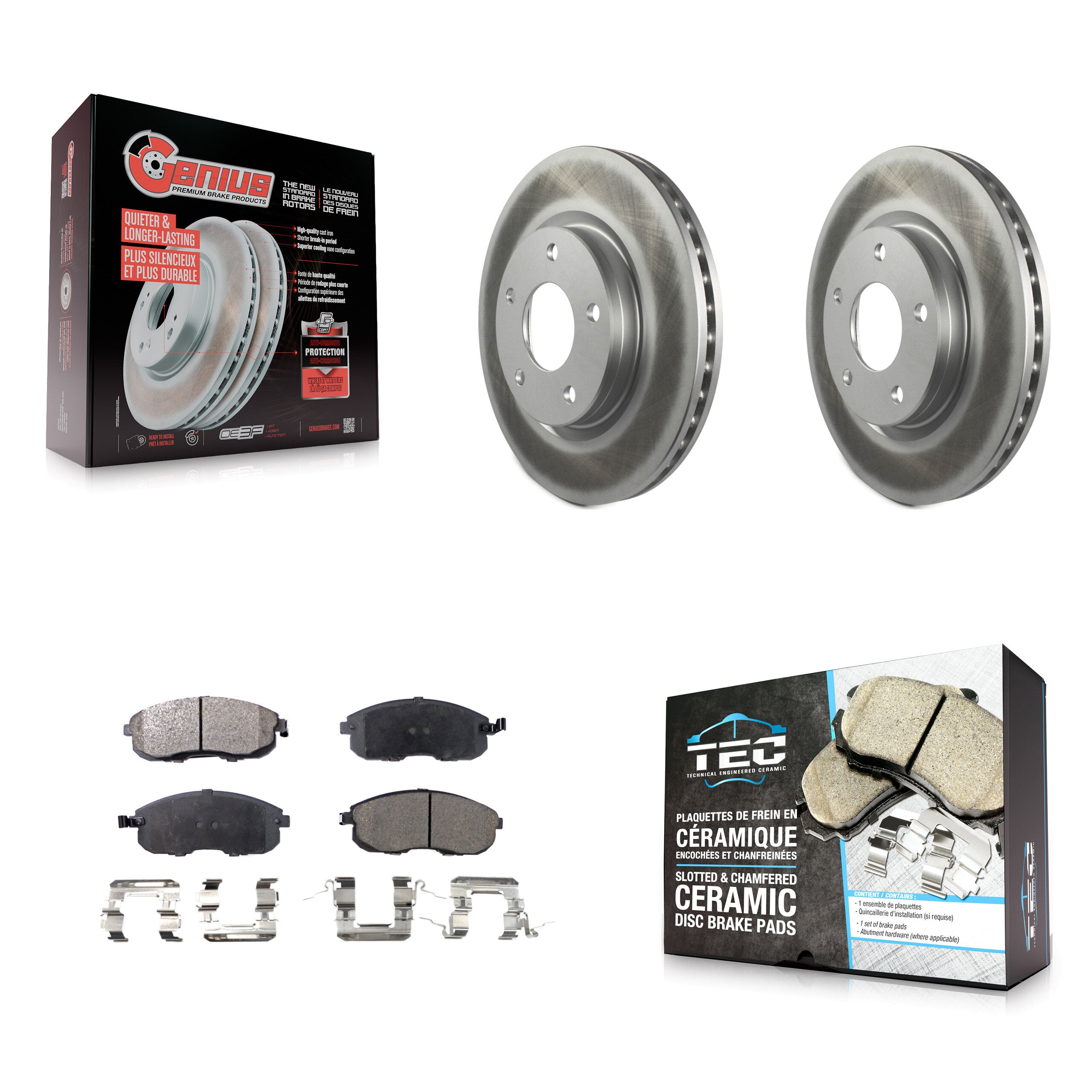 Transit Auto KGT-100534 Disc Brake Kit for 2013-2019 Nissan Sentra - Front