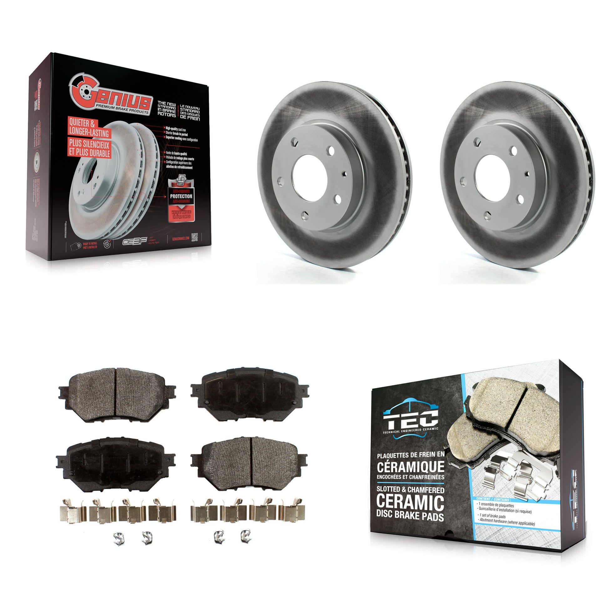 Transit Auto KGT-100536 Disc Brake Kit for 2014-2018 Mazda 3, Mazda 3 Sport - Front