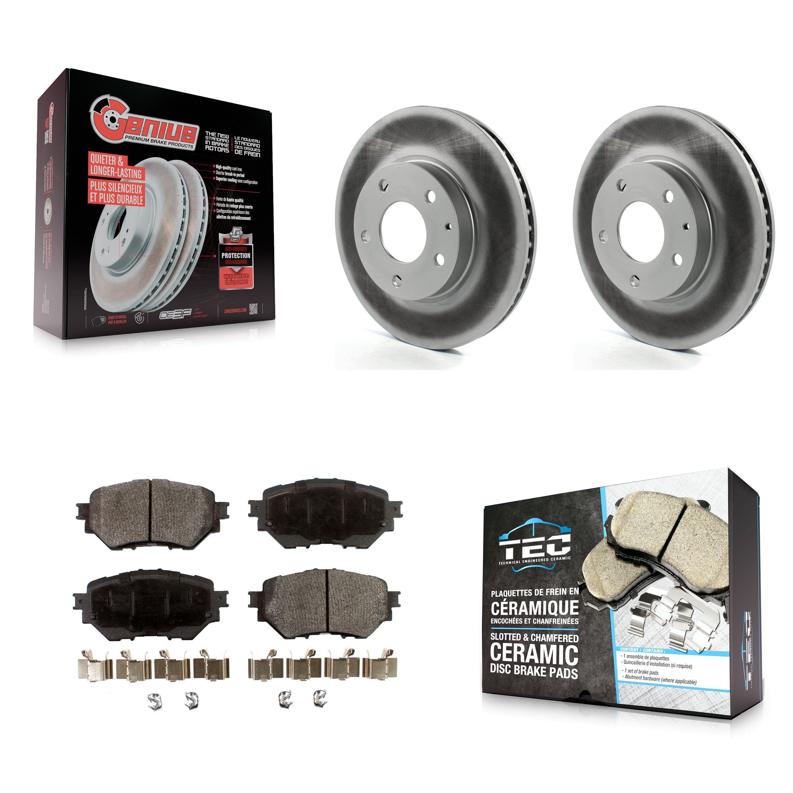 Transit Auto KGT-100536 Disc Brake Kit for 2014-2018 Mazda 3, Mazda 3 Sport - Front