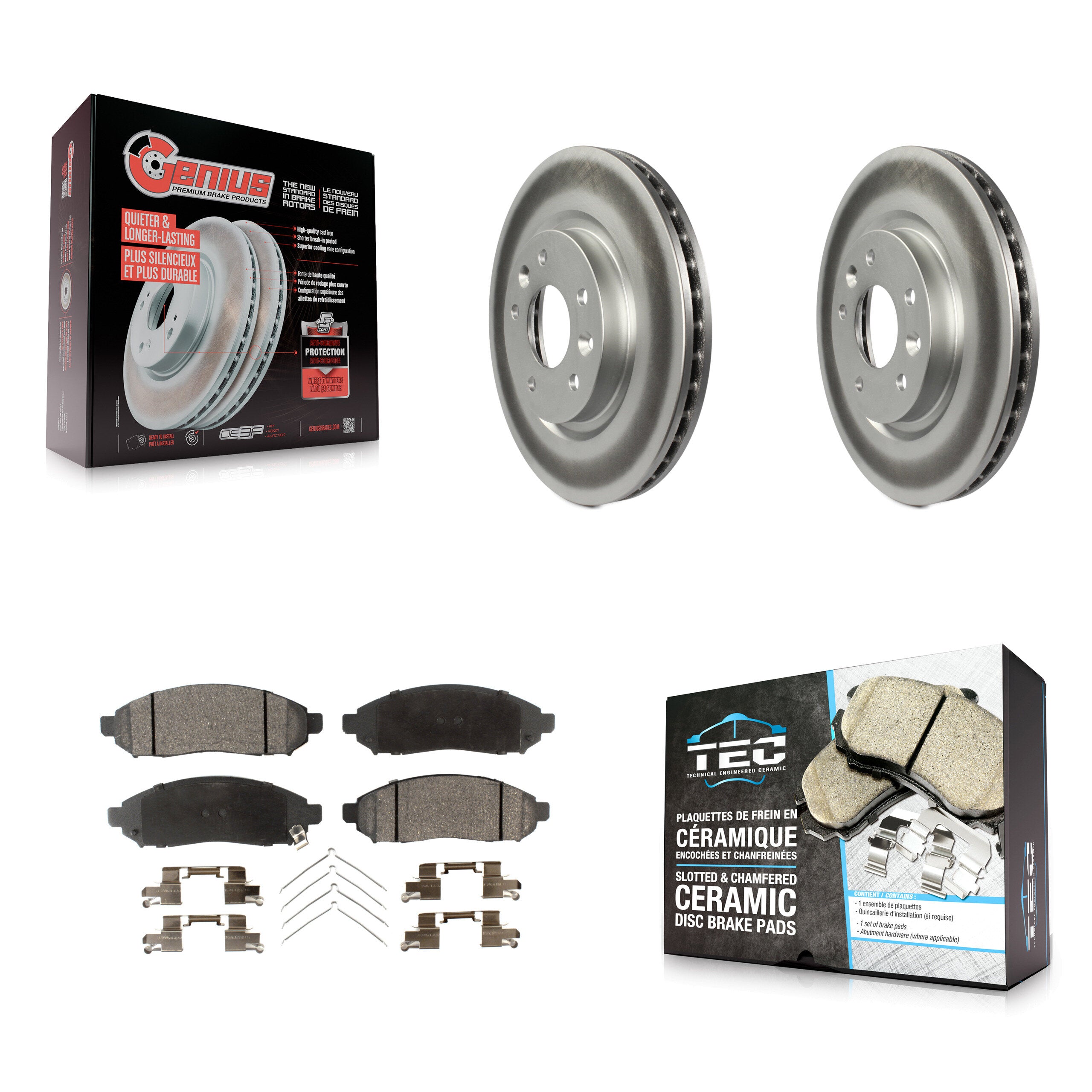 Transit Auto KGT-100538 Disc Brake Kit for 2015 Nissan LEAF - Front