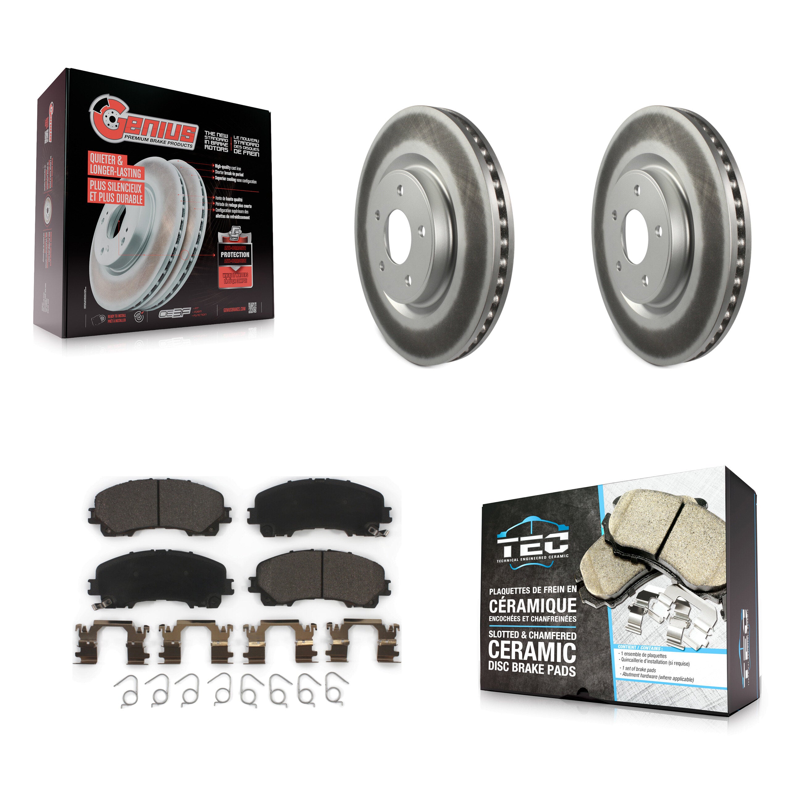 Transit Auto KGT-100543 Disc Brake Kit for 2014-2019 Nissan Rogue - Front