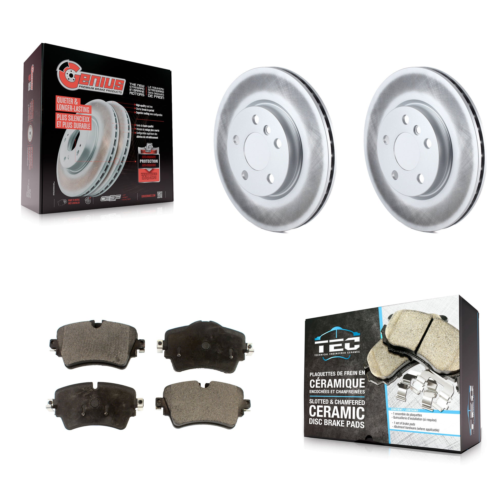 Transit Auto KGT-100546 Disc Brake Kit for 2015-2021 Mini Cooper, Mini Cooper Clubman - Front