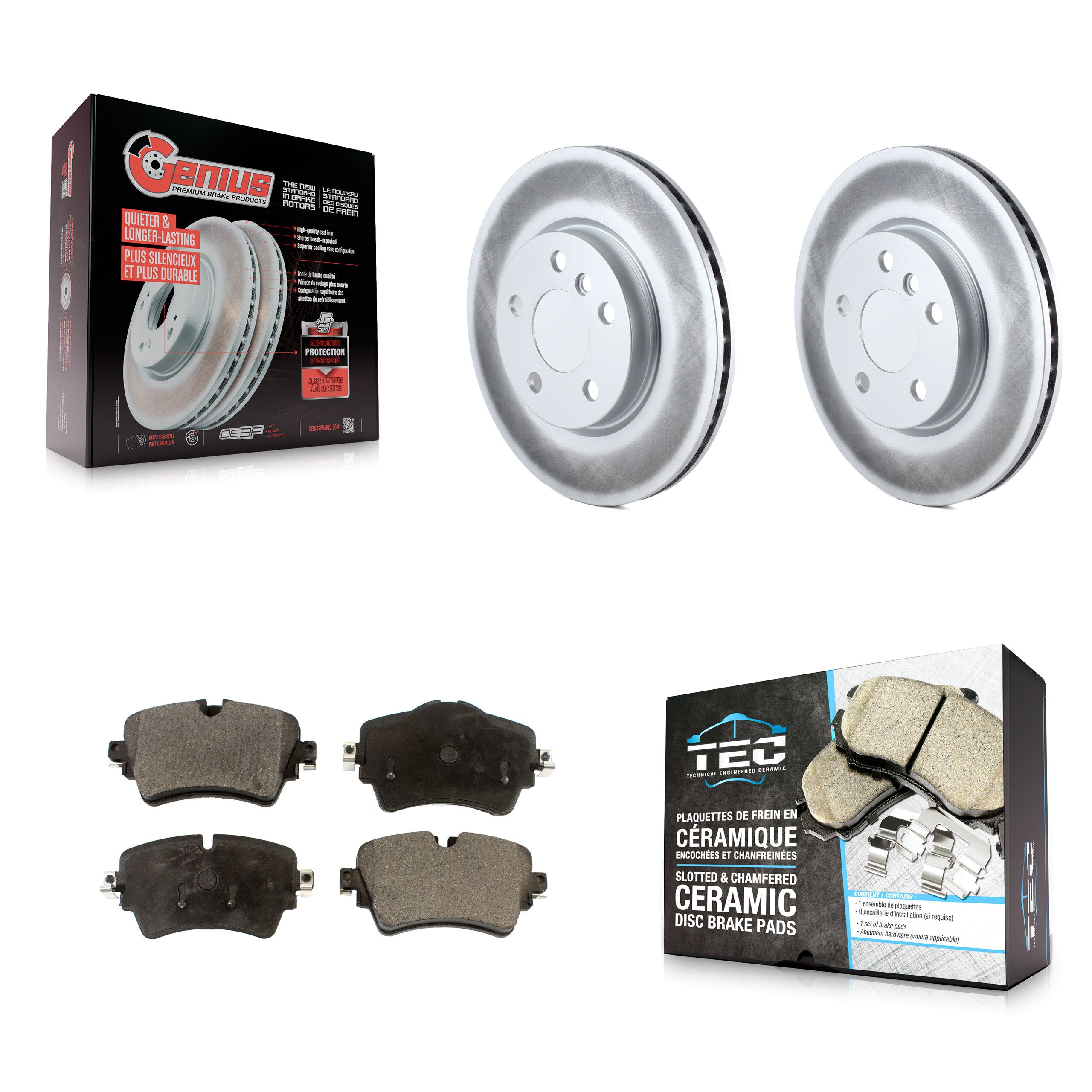 Transit Auto KGT-100546 Disc Brake Kit for 2015-2021 Mini Cooper, Mini Cooper Clubman - Front