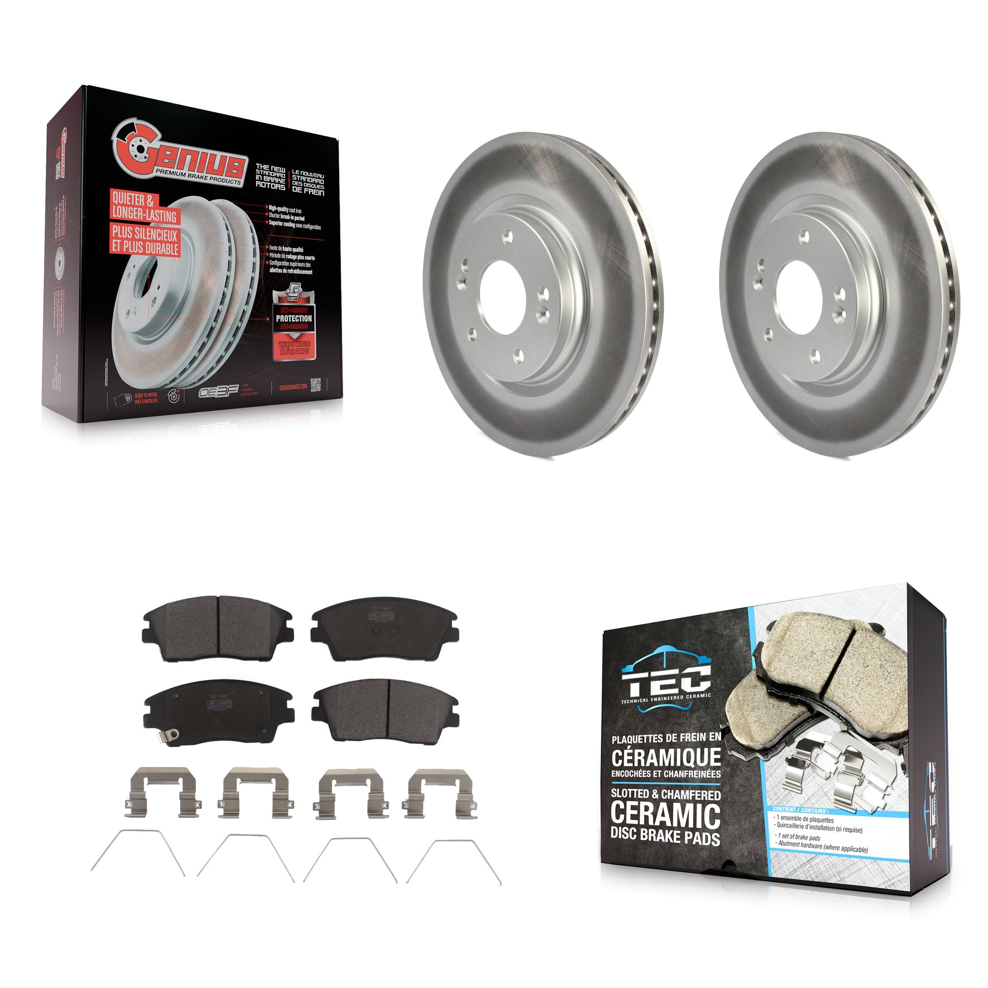 Transit Auto KGT-100551 Disc Brake Kit for 2016-2022 Hyundai Tucson, Hyundai Elantra, Kia Sportage - Front