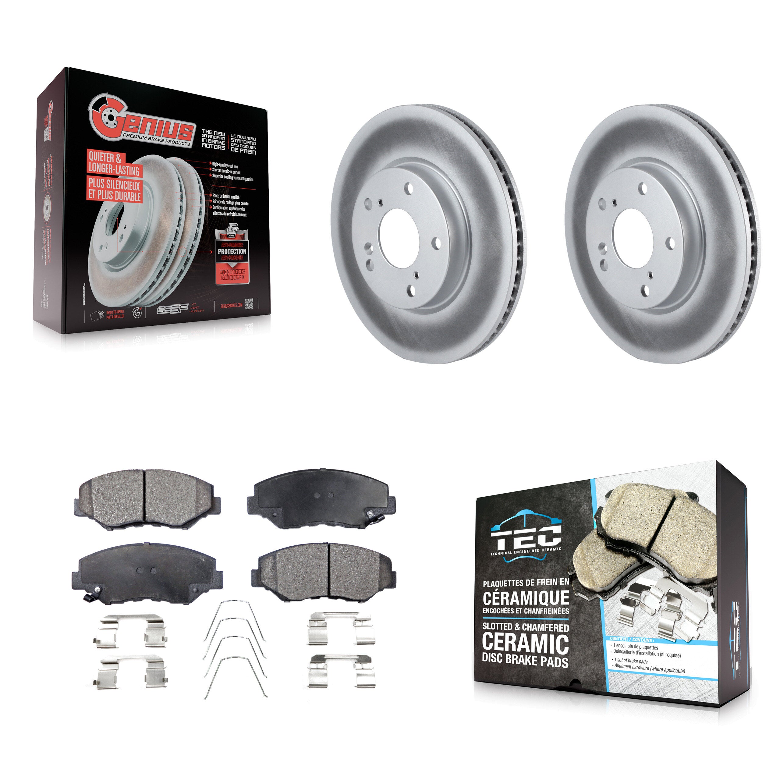 Transit Auto KGT-100553 Disc Brake Kit for 2016-2021 Honda Civic - Front