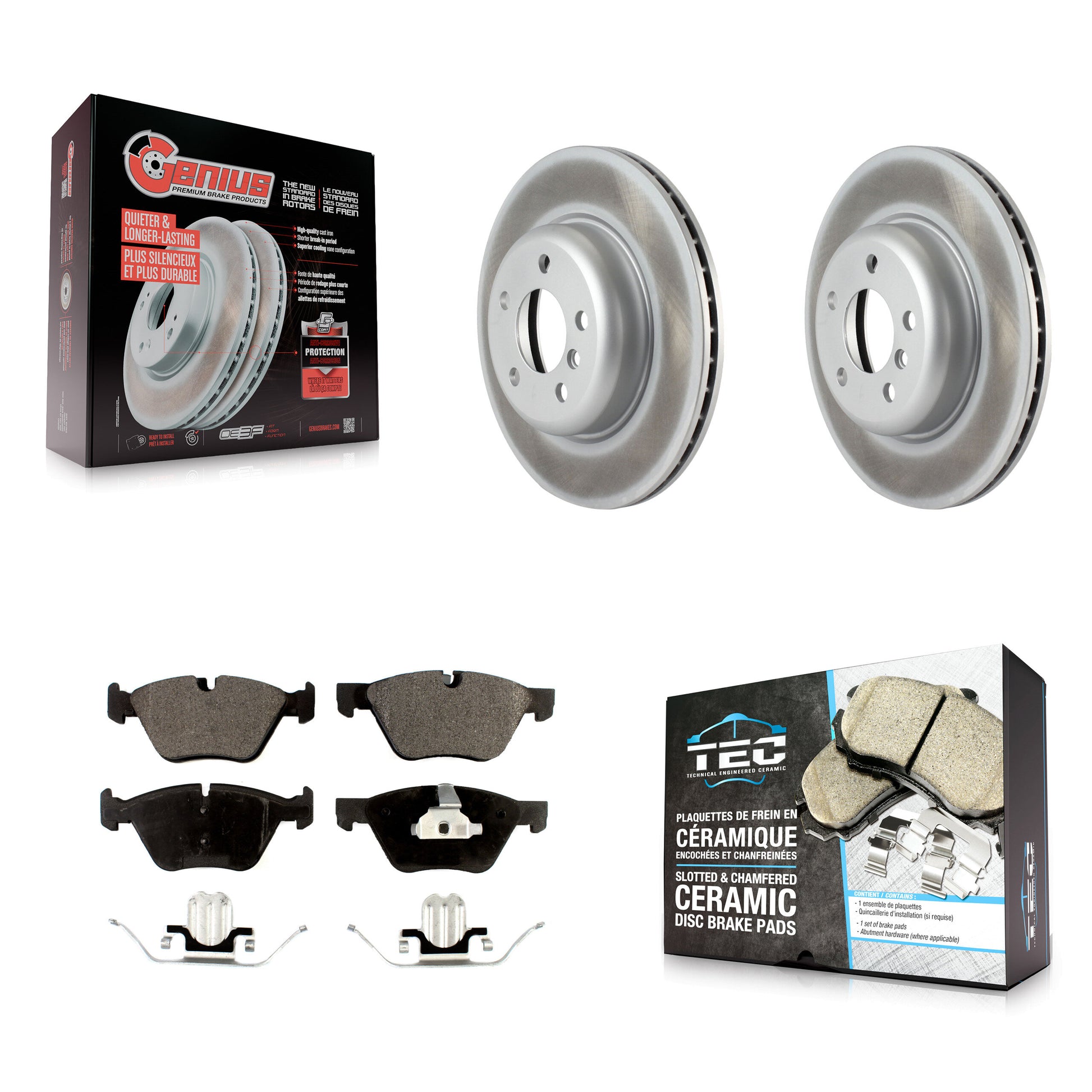 Transit Auto KGT-100555 Disc Brake Kit for 2011-2016 BMW 528i xDrive, BMW 528i - Front