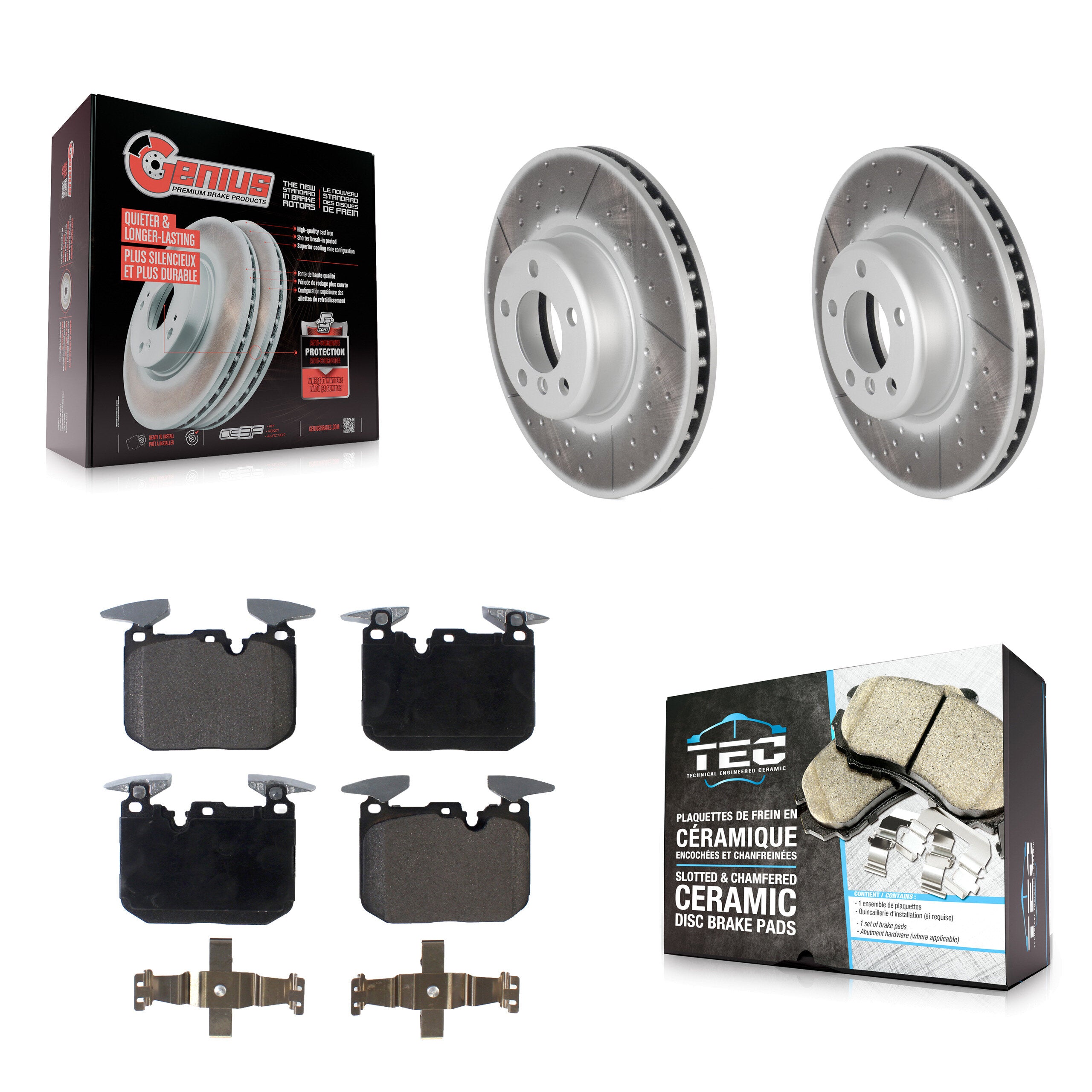 Transit Auto KGT-100561 Disc Brake Kit for 2012-2020 BMW 230i, BMW 230i xDrive and More - Front
