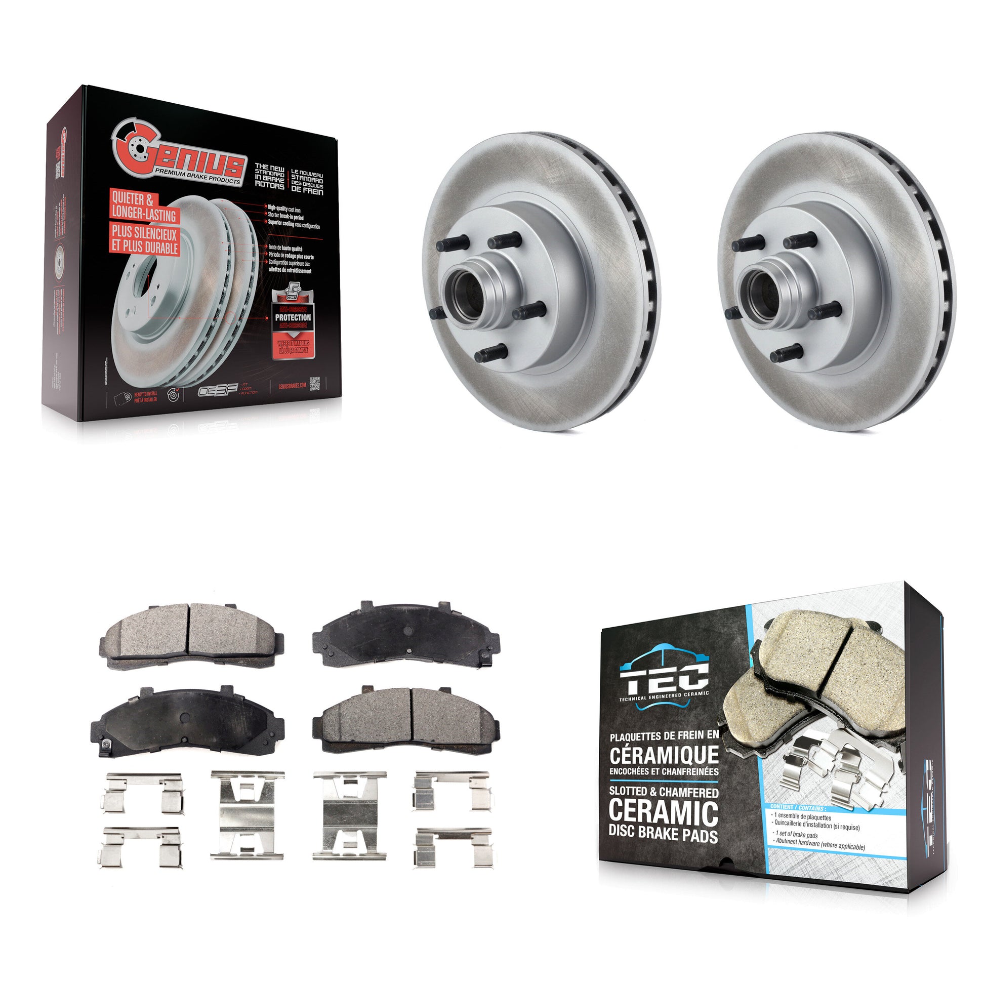 Transit Auto KGT-100571 Disc Brake Kit for 1995-2002 Ford Ranger, Mazda B2300 and More - Front