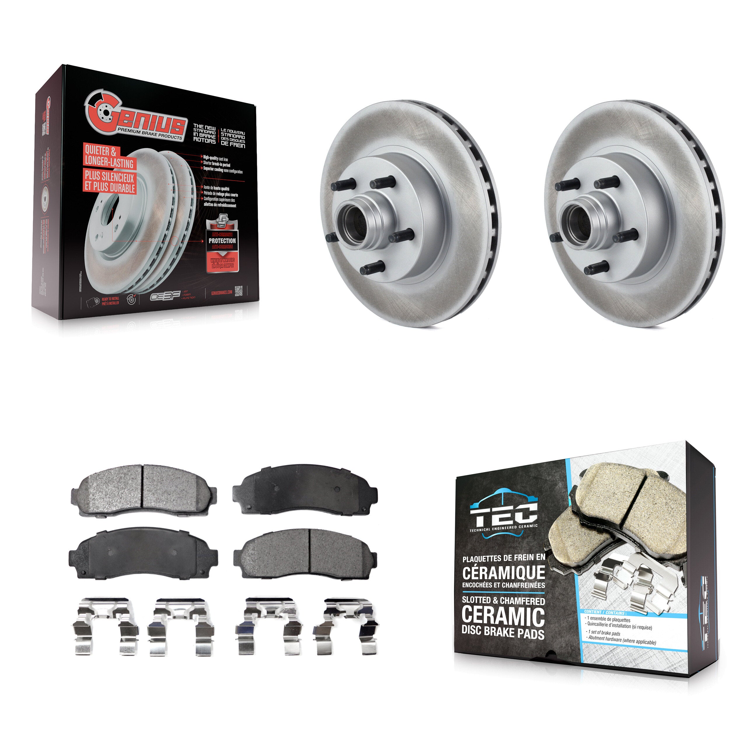 Transit Auto KGT-100572 Disc Brake Kit for 2003-2010 Ford Ranger, Mazda B2300 and More - Front