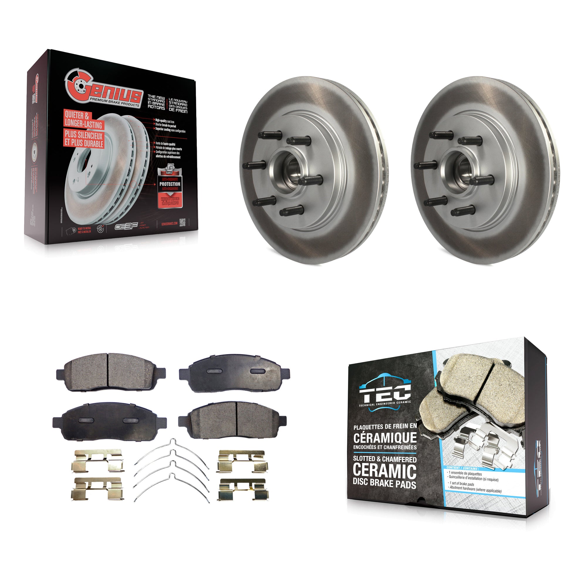 Transit Auto KGT-100576 Disc Brake Kit for 2004-2008 Lincoln Mark LT, Ford F-150 - Front