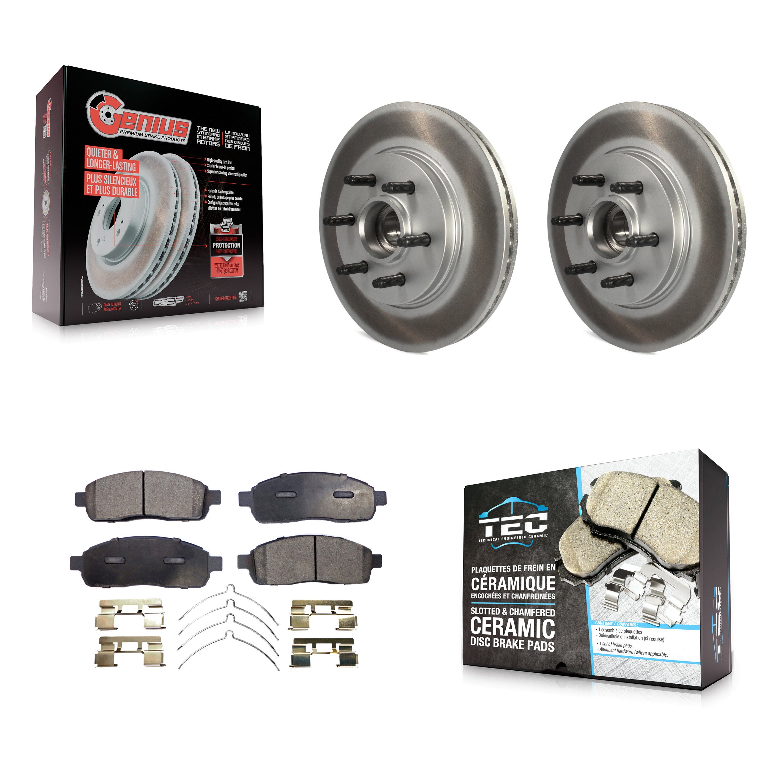 Transit Auto KGT-100576 Disc Brake Kit for 2004-2008 Lincoln Mark LT, Ford F-150 - Front