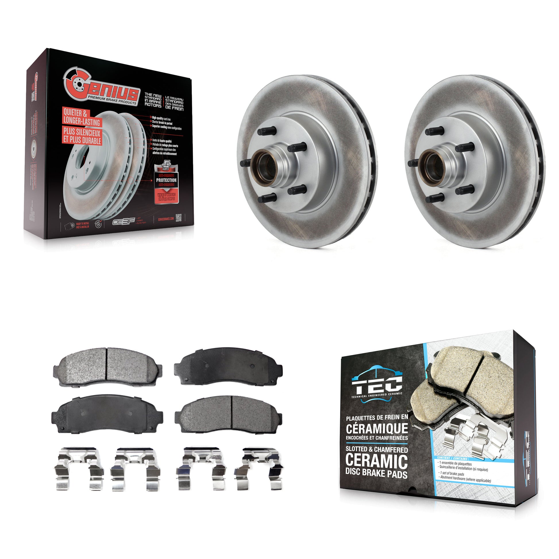 Transit Auto KGT-100582 Disc Brake Kit for 2010-2011 Ford Ranger - Front