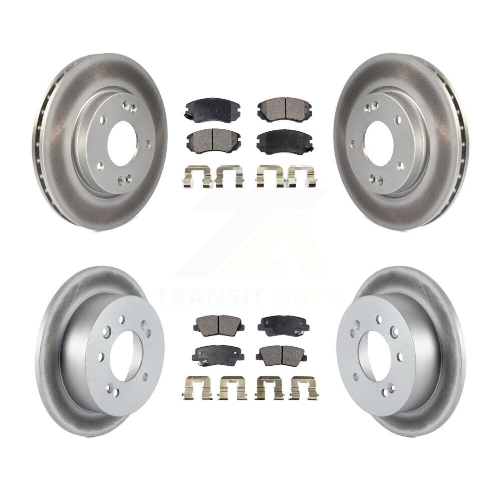 Transit Auto KGT-101048 Disc Brake Kit for 2010 Hyundai Elantra - Front and Rear