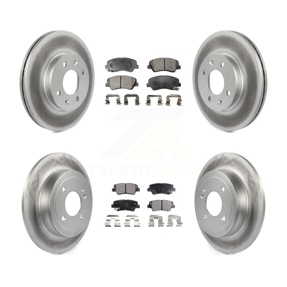 Transit Auto KGT-101205 Disc Brake Kit for 2012-2018 Kia Rio, Hyundai Accent - Front and Rear