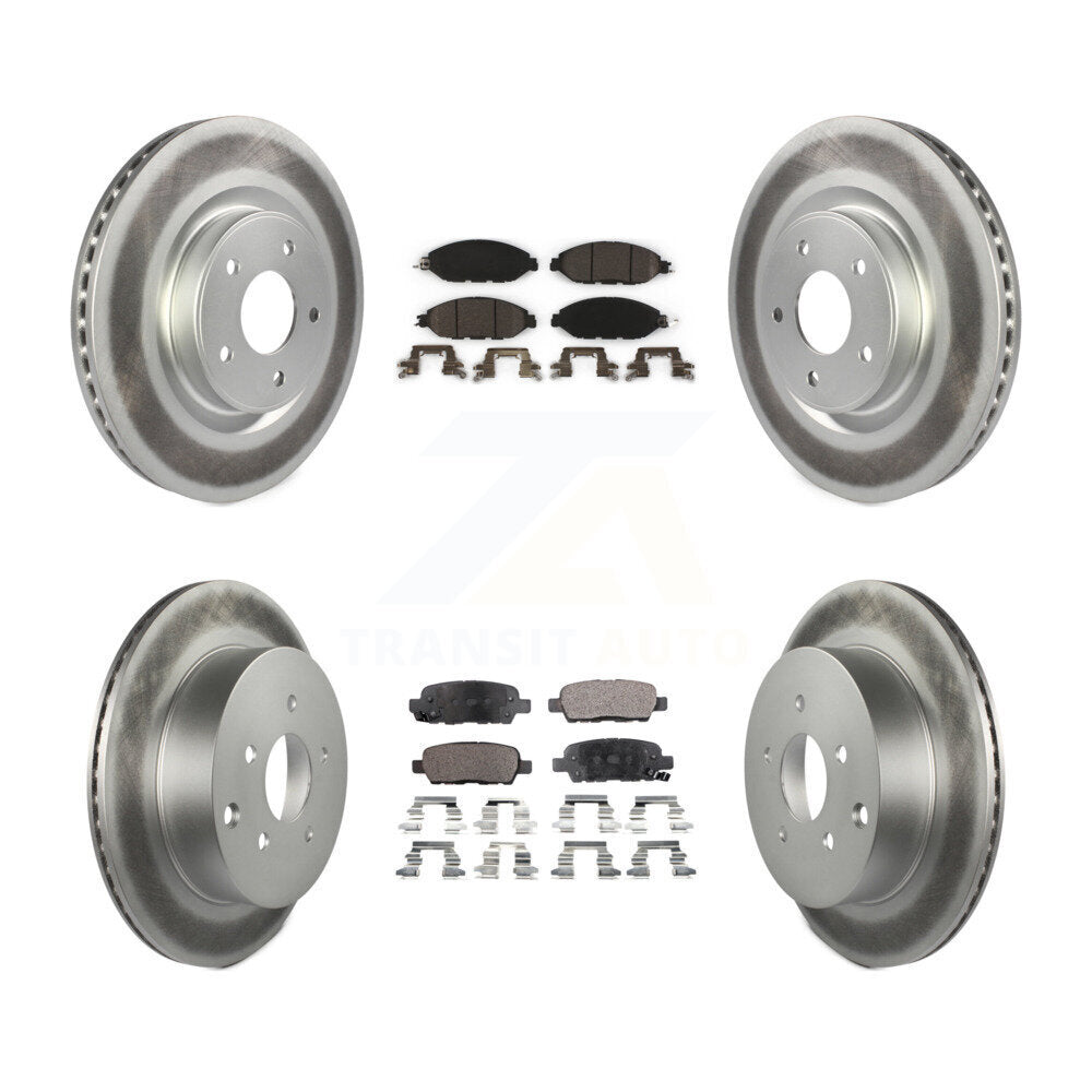 Transit Auto KGT-101223 Disc Brake Kit for 2013-2024 Nissan Murano, INFINITI QX60 and More - Front and Rear