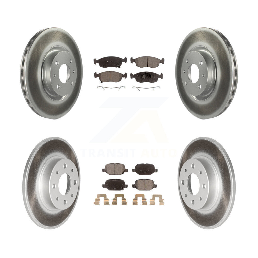 Transit Auto KGT-101239 Disc Brake Kit for 2013-2019 Fiat 500 - Front and Rear