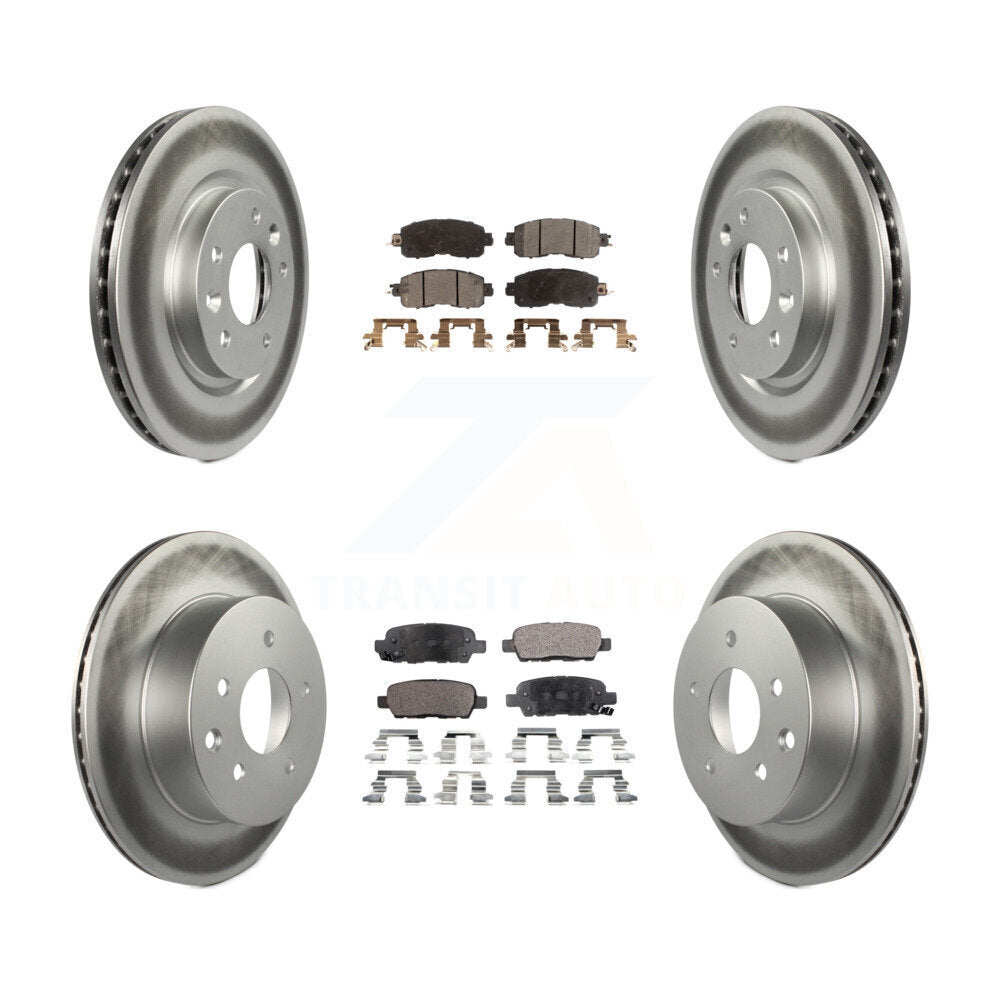 Transit Auto KGT-101241 Disc Brake Kit for 2014-2017 Nissan LEAF - Front and Rear