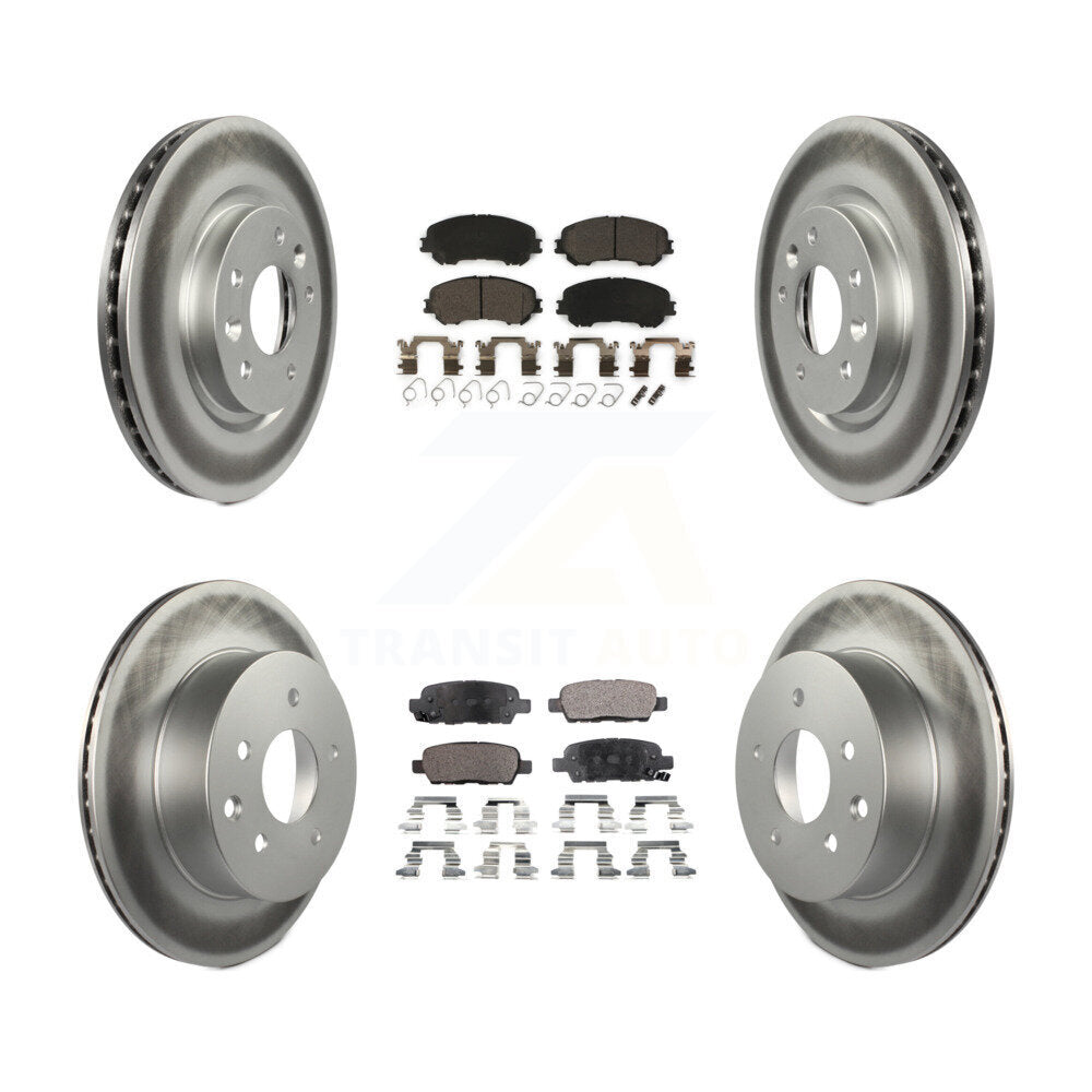 Transit Auto KGT-101242 Disc Brake Kit for 2014-2023 Nissan Rogue, Nissan Rogue Sport, Nissan Qashqai - Front and Rear