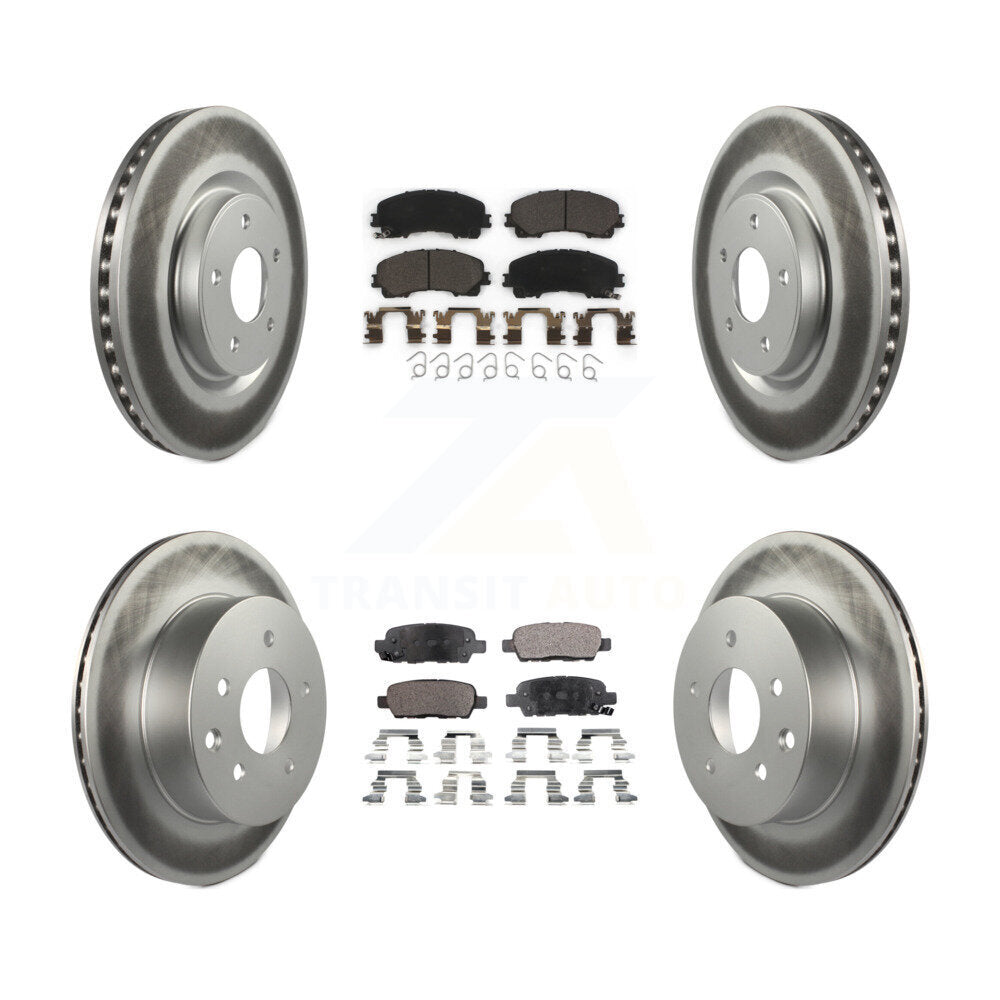 Transit Auto KGT-101245 Disc Brake Kit for 2014-2019 Nissan Rogue - Front and Rear