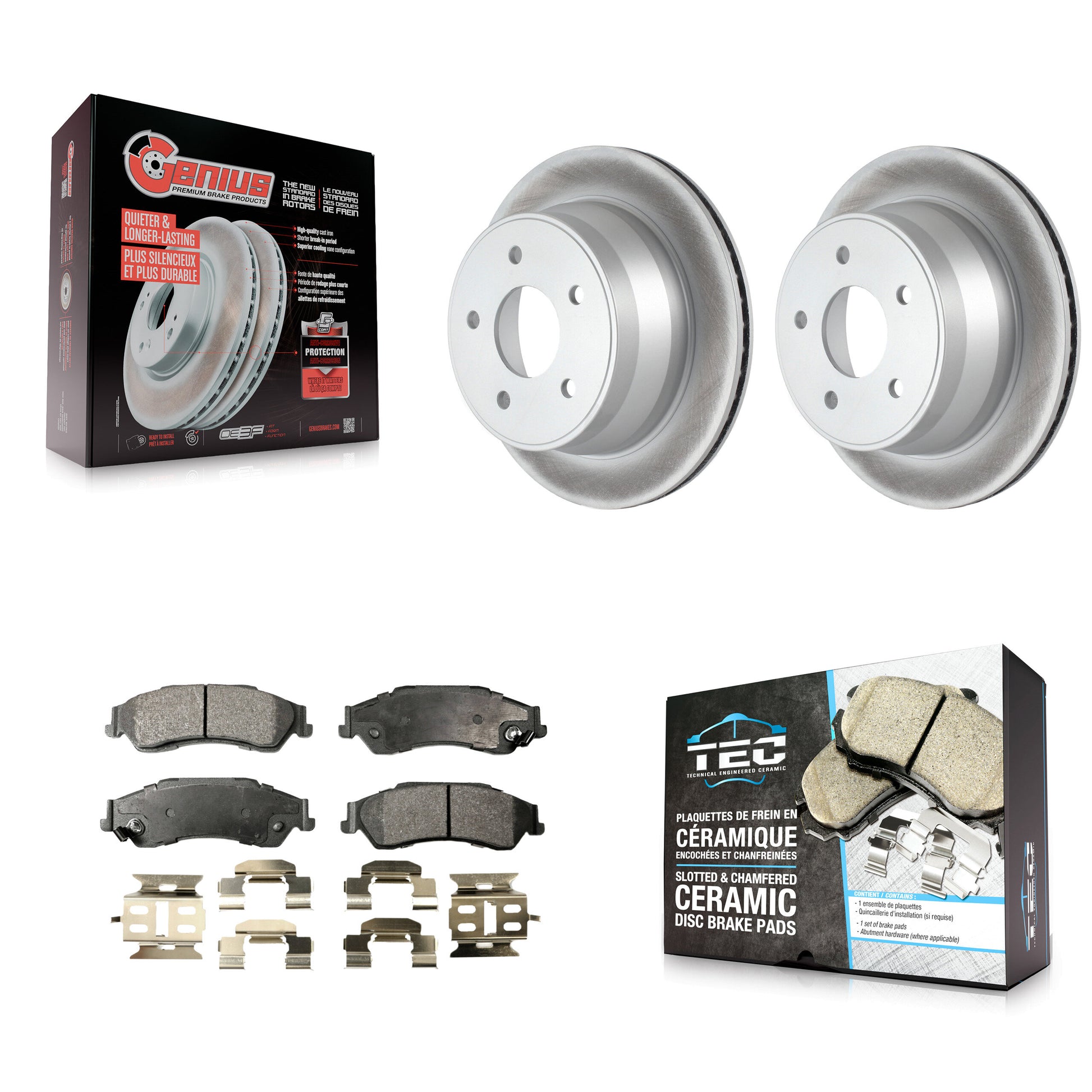 Transit Auto KGT-101278 Disc Brake Kit for 1997-2005 GMC Jimmy, Chevrolet S10 and More - Rear