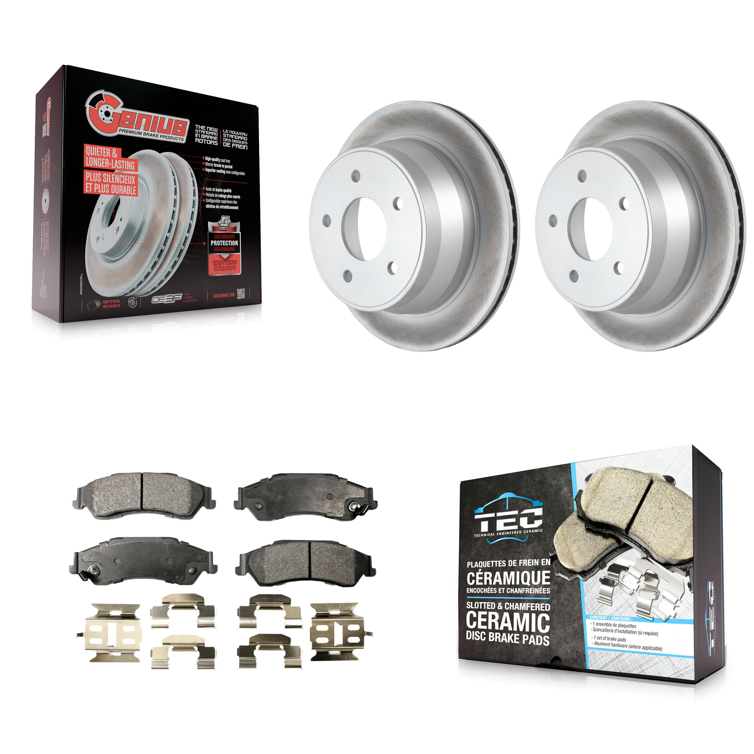 Transit Auto KGT-101278 Disc Brake Kit for 1997-2005 GMC Jimmy, Chevrolet S10 and More - Rear