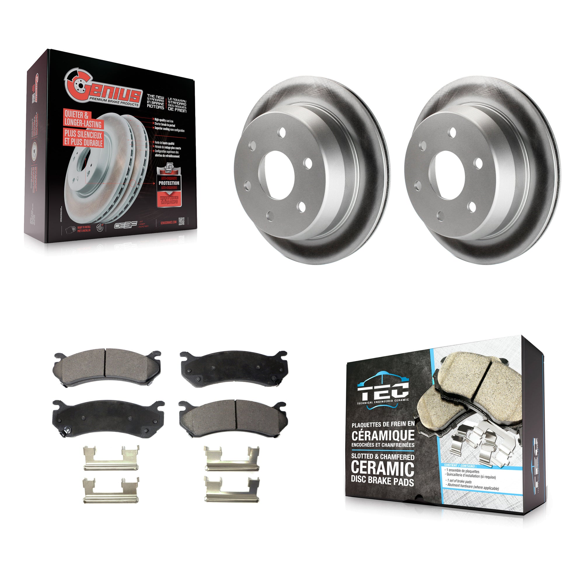 Transit Auto KGT-101279 Disc Brake Kit for 2003 Chevrolet Silverado 2500, Chevrolet Silverado 2500 HD and More - Rear