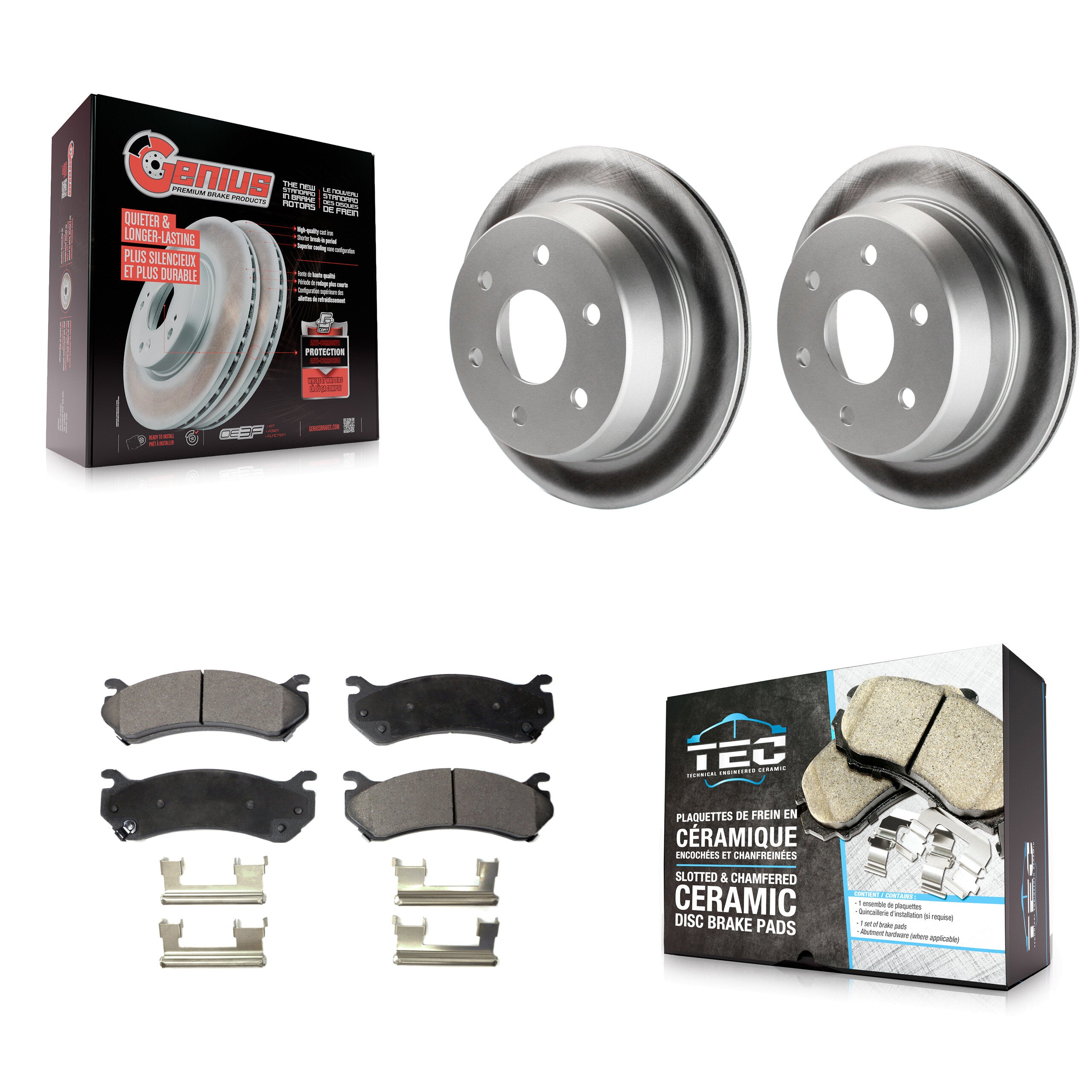 Transit Auto KGT-101279 Disc Brake Kit for 2003 Chevrolet Silverado 2500, Chevrolet Silverado 2500 HD and More - Rear