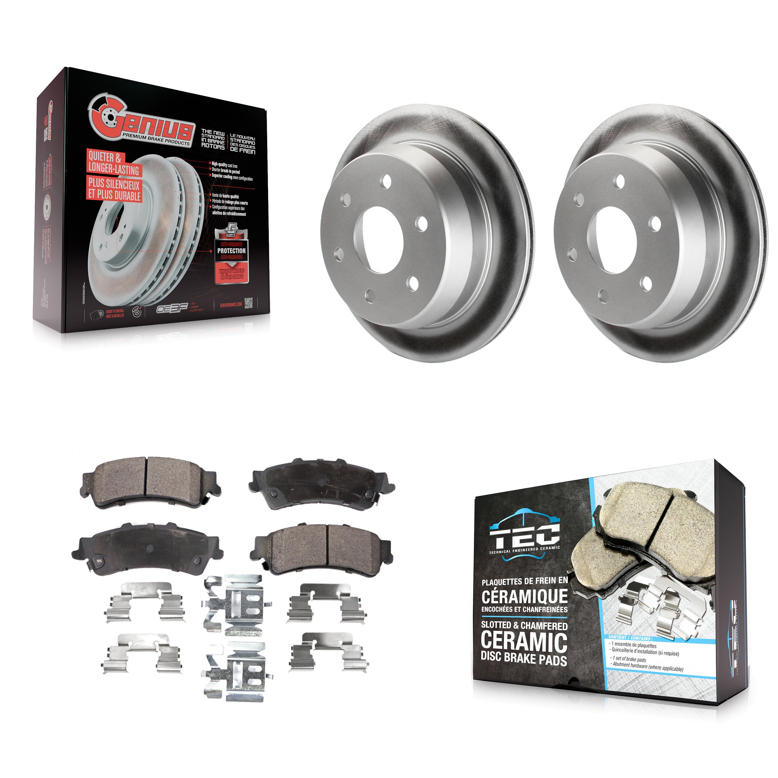 Transit Auto KGT-101280 Disc Brake Kit for 1999-2007 Chevrolet Silverado 1500 Classic, GMC Sierra 1500 Classic and More - Rear