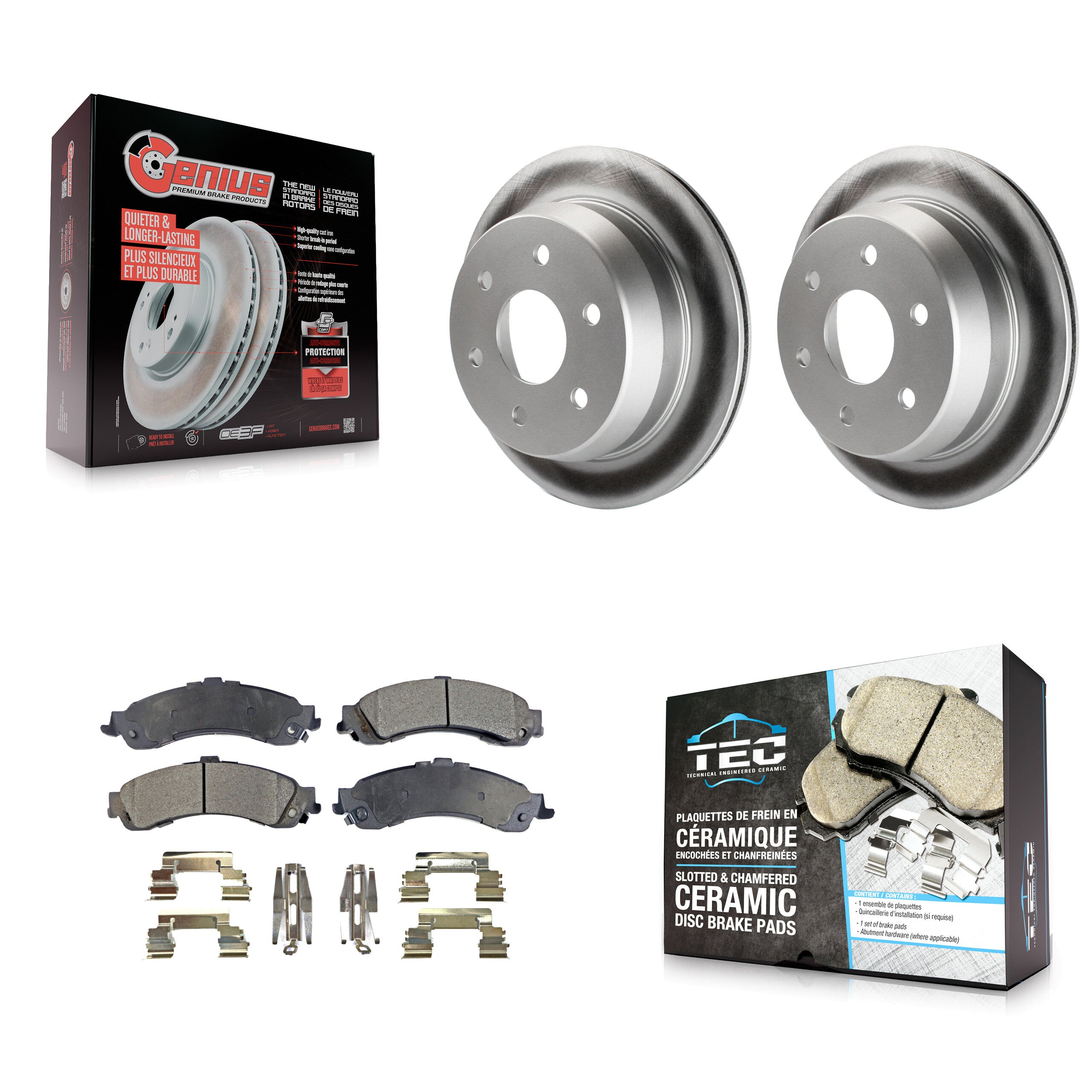 Transit Auto KGT-101281 Disc Brake Kit for 2002 Chevrolet Suburban 1500 - Rear