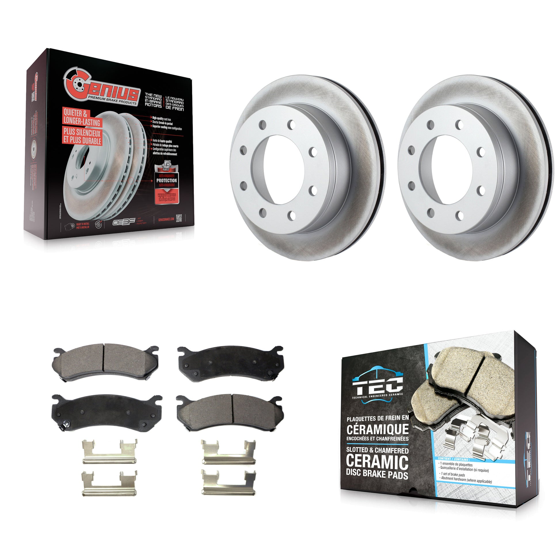 Transit Auto KGT-101285 Disc Brake Kit for 1999-2009 Chevrolet Silverado 1500 HD Classic, Chevrolet Suburban 2500 and More - Rear
