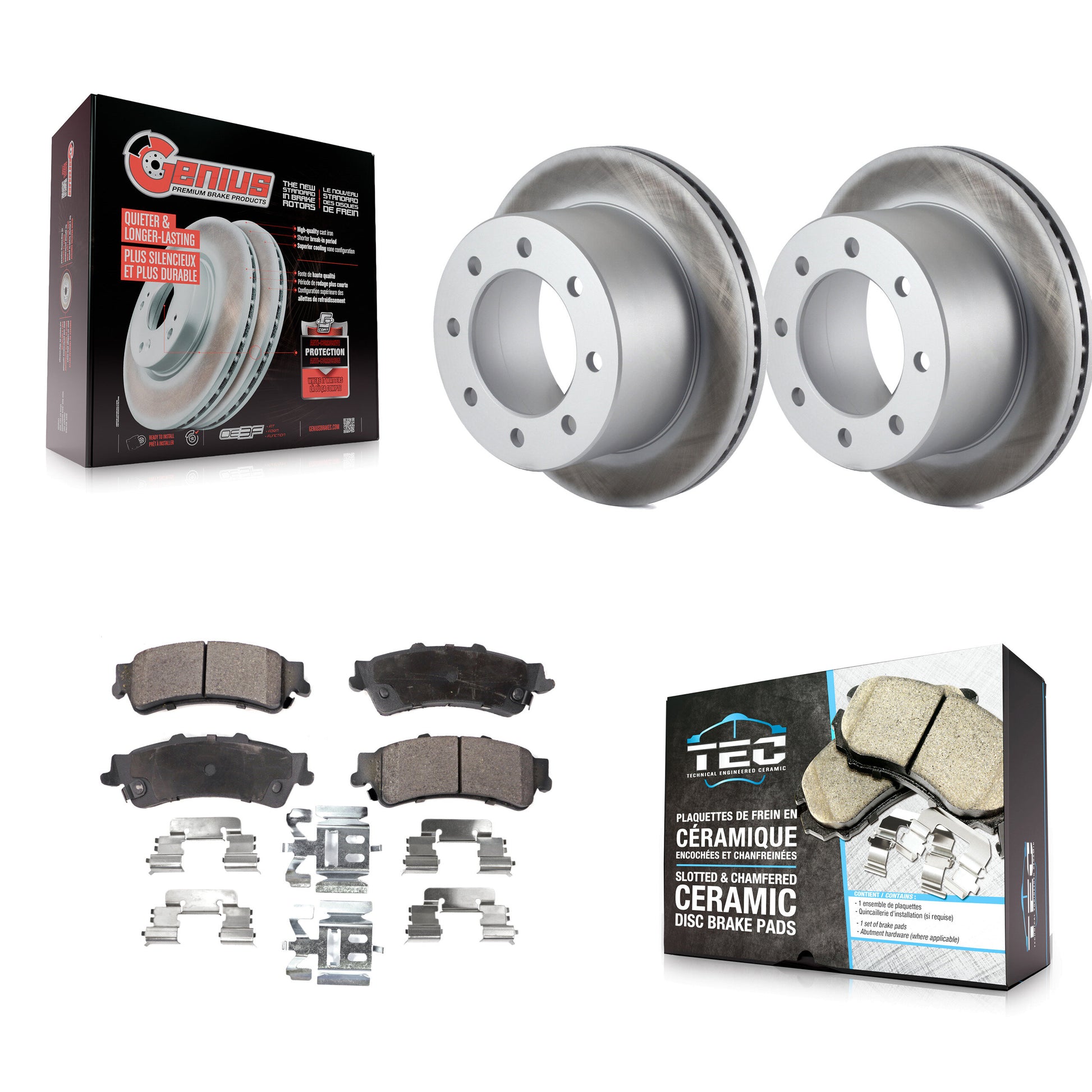 Transit Auto KGT-101293 Disc Brake Kit for 2001 GMC Sierra 3500 - Rear