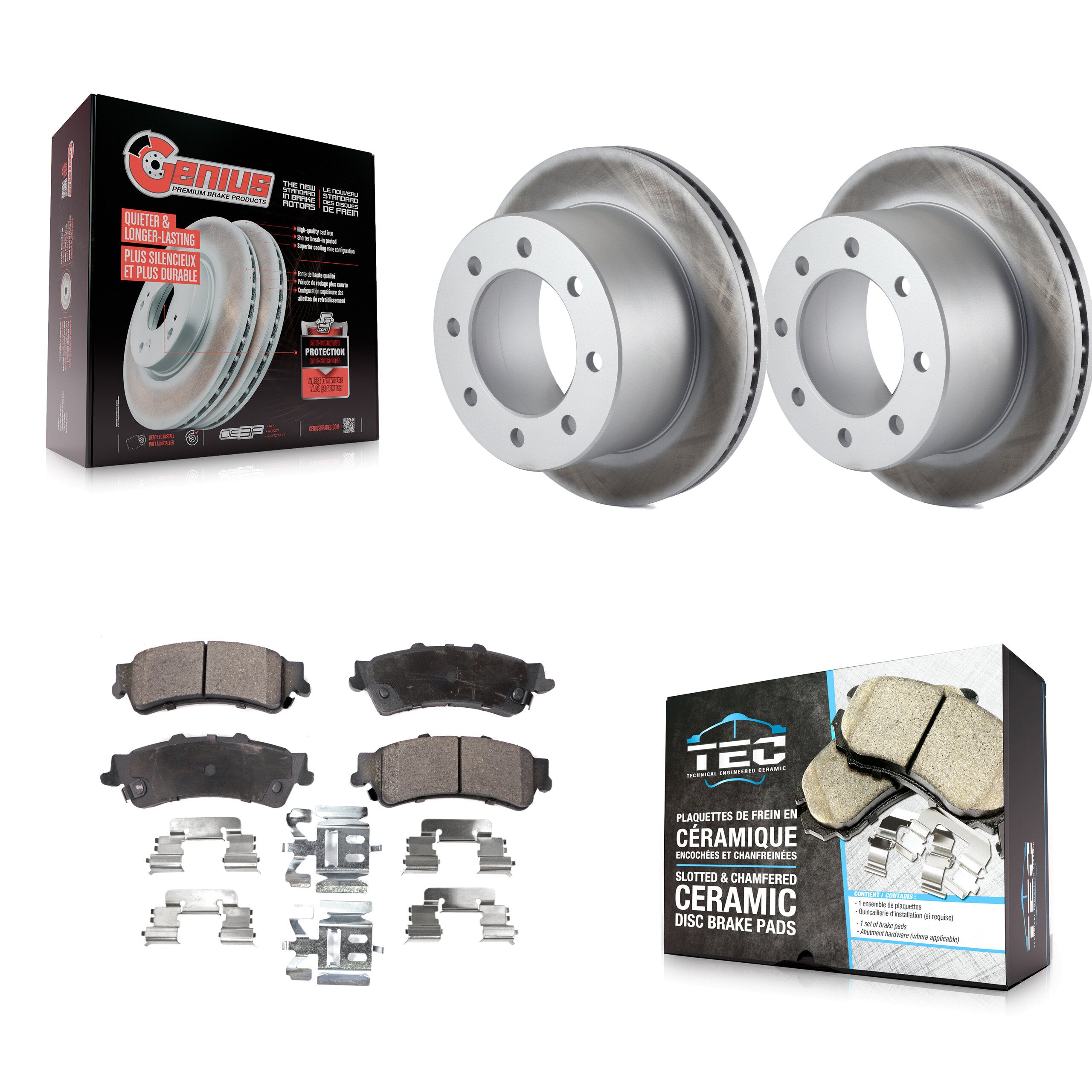 Transit Auto KGT-101293 Disc Brake Kit for 2001 GMC Sierra 3500 - Rear