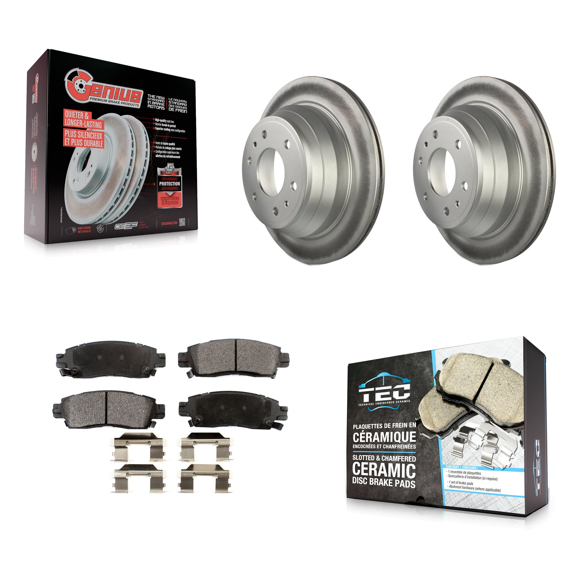 Transit Auto KGT-101295 Disc Brake Kit for 2002-2009 Saab 9-7x, Buick Rainier and More - Rear