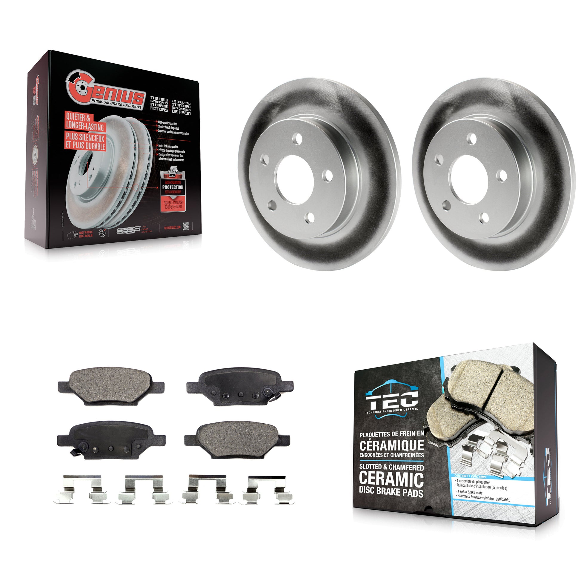 Transit Auto KGT-101299 Disc Brake Kit for 2004-2012 Chevrolet HHR, Chevrolet Cobalt and More - Rear