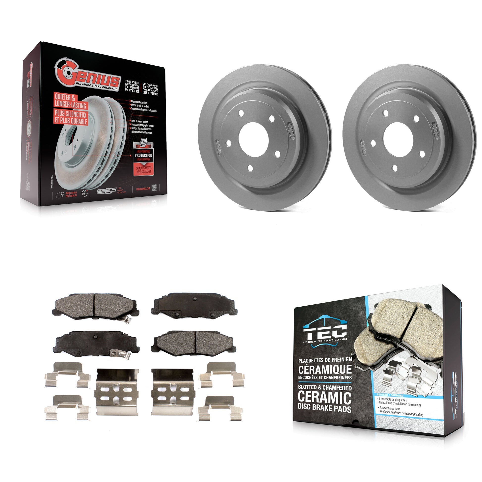 Transit Auto KGT-101300 Disc Brake Kit for 2004-2013 Cadillac XLR, Chevrolet Corvette - Rear