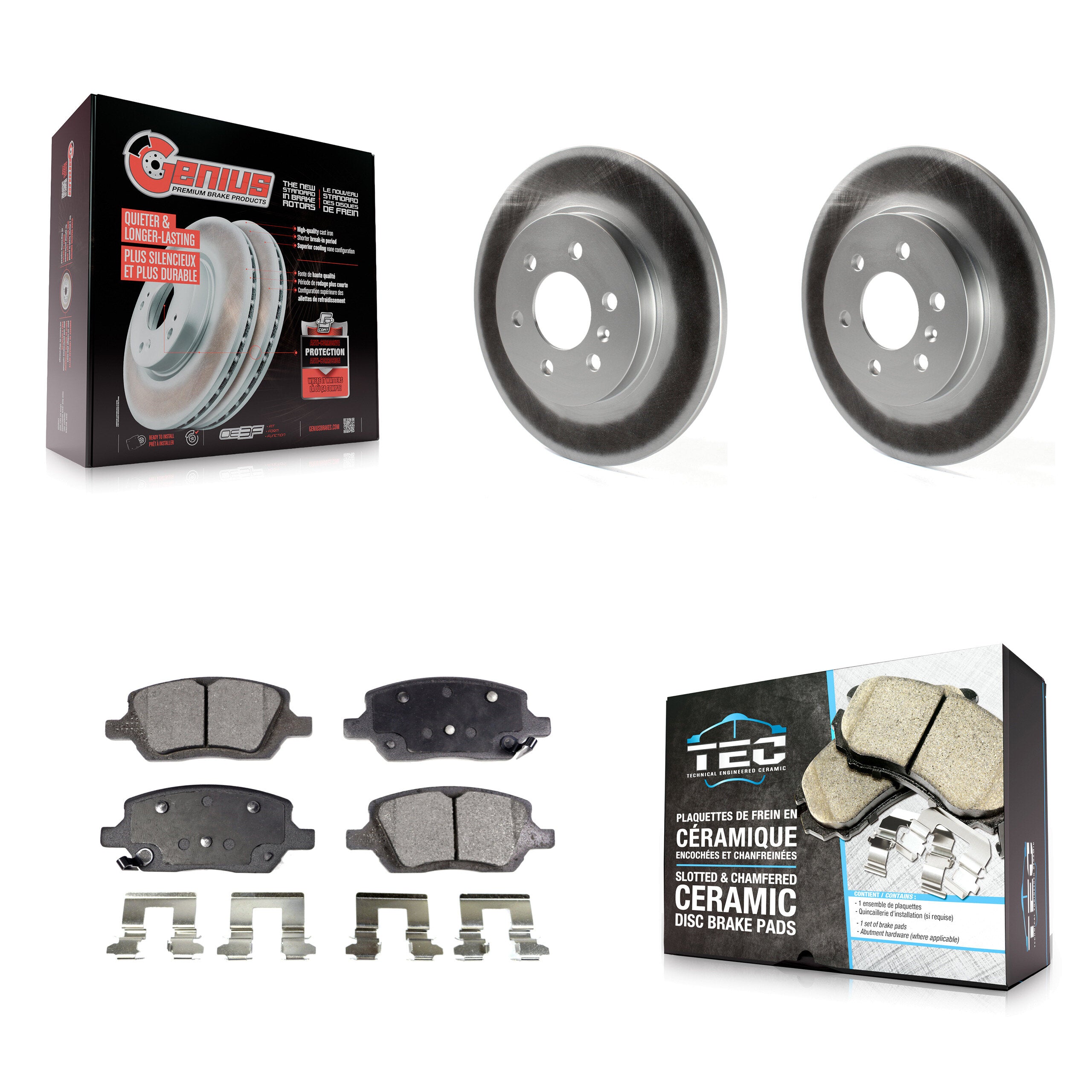 Transit Auto KGT-101304 Disc Brake Kit for 2006-2009 Buick Terraza, Chevrolet Uplander and More - Rear